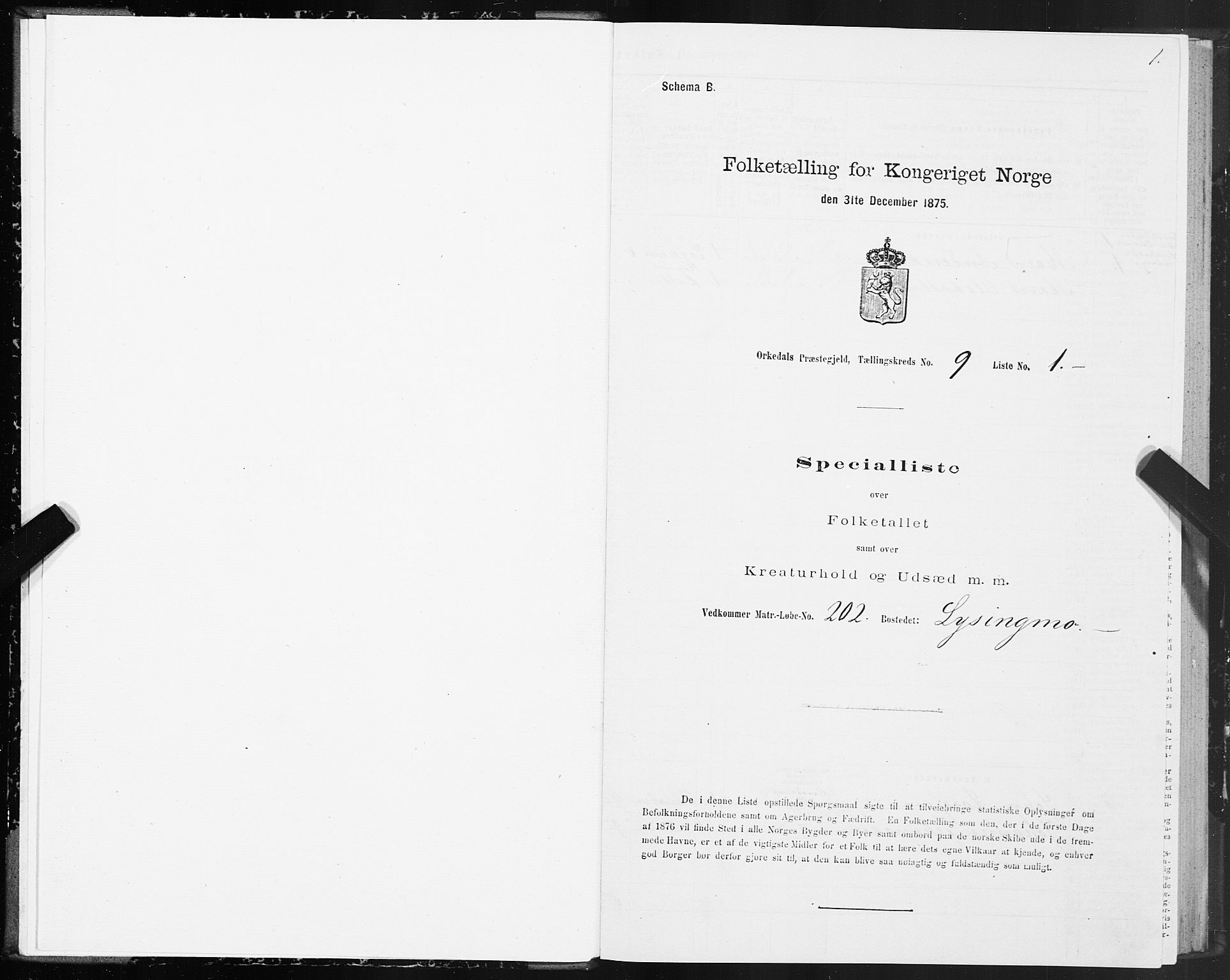 SAT, 1875 census for 1638P Orkdal, 1875, p. 5001