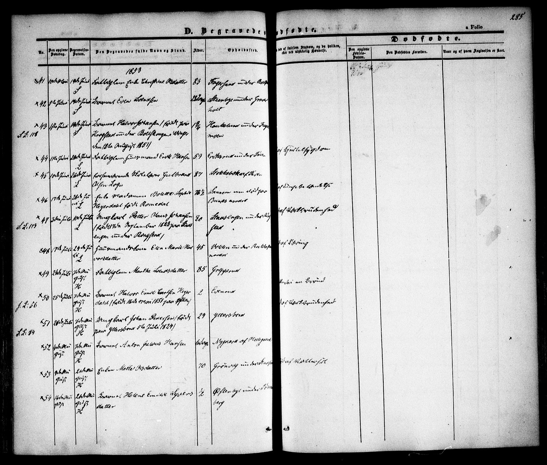 Høland prestekontor Kirkebøker, AV/SAO-A-10346a/F/Fa/L0009: Parish register (official) no. I 9, 1846-1853, p. 285