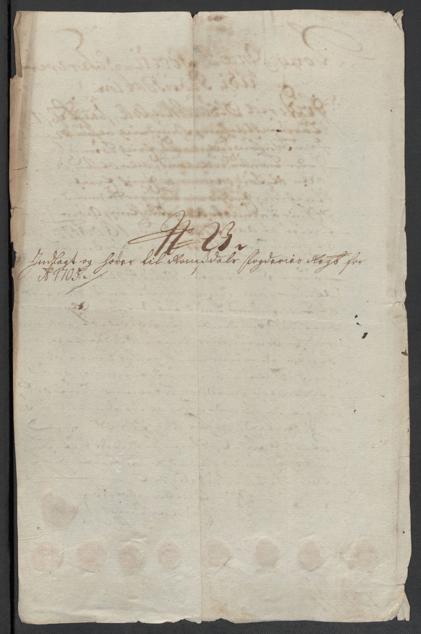 Rentekammeret inntil 1814, Reviderte regnskaper, Fogderegnskap, AV/RA-EA-4092/R55/L3656: Fogderegnskap Romsdal, 1703-1705, p. 492