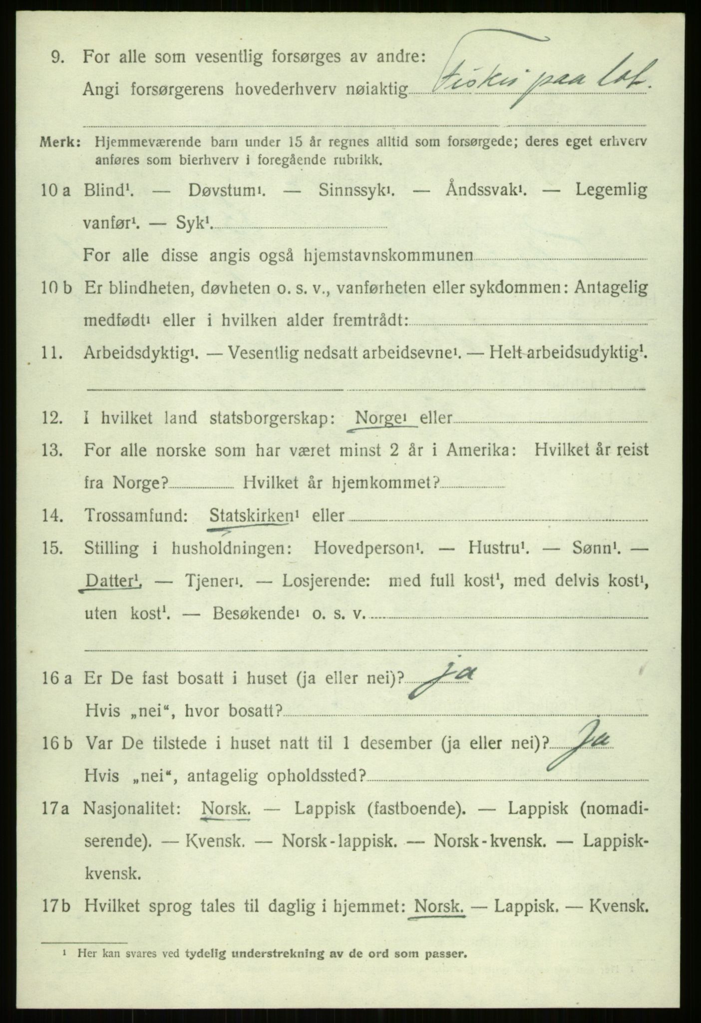 SATØ, 1920 census for Ibestad, 1920, p. 12127