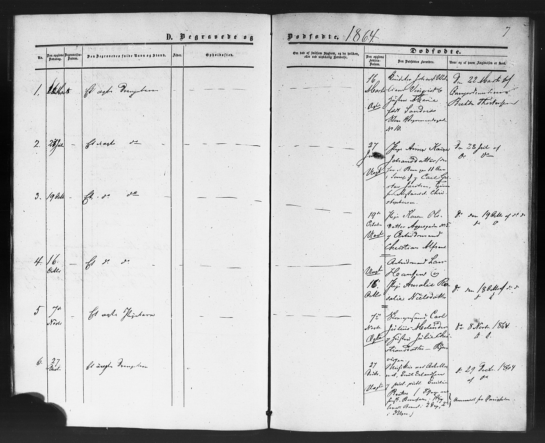 Rikshospitalet prestekontor Kirkebøker, AV/SAO-A-10309b/F/L0005: Parish register (official) no. 5, 1859-1887, p. 7