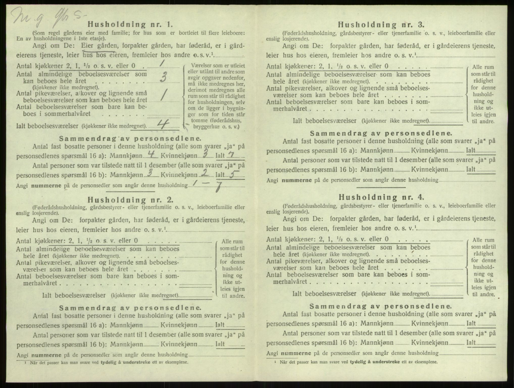 SAB, 1920 census for Manger, 1920, p. 1098