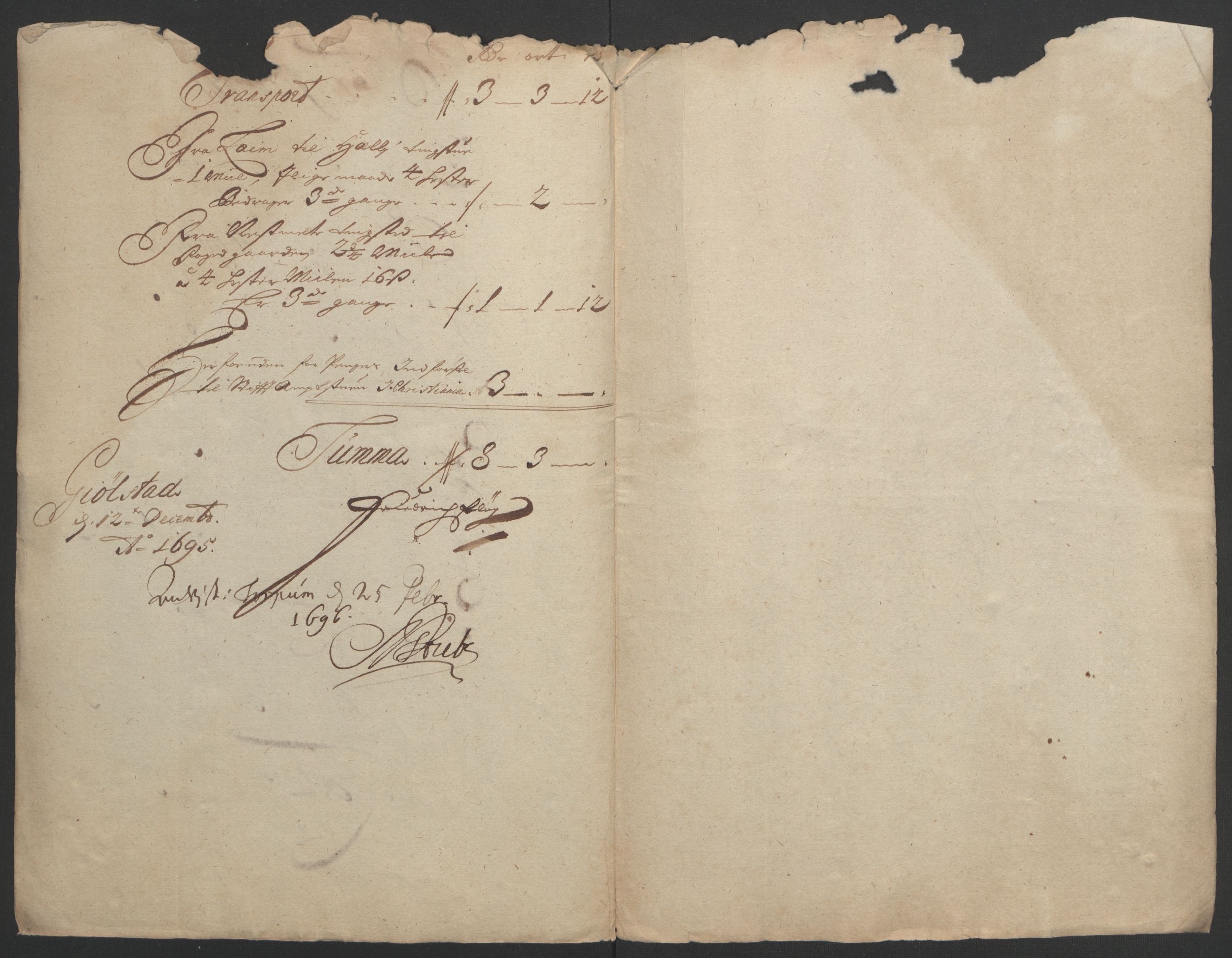 Rentekammeret inntil 1814, Reviderte regnskaper, Fogderegnskap, AV/RA-EA-4092/R07/L0285: Fogderegnskap Rakkestad, Heggen og Frøland, 1695, p. 345