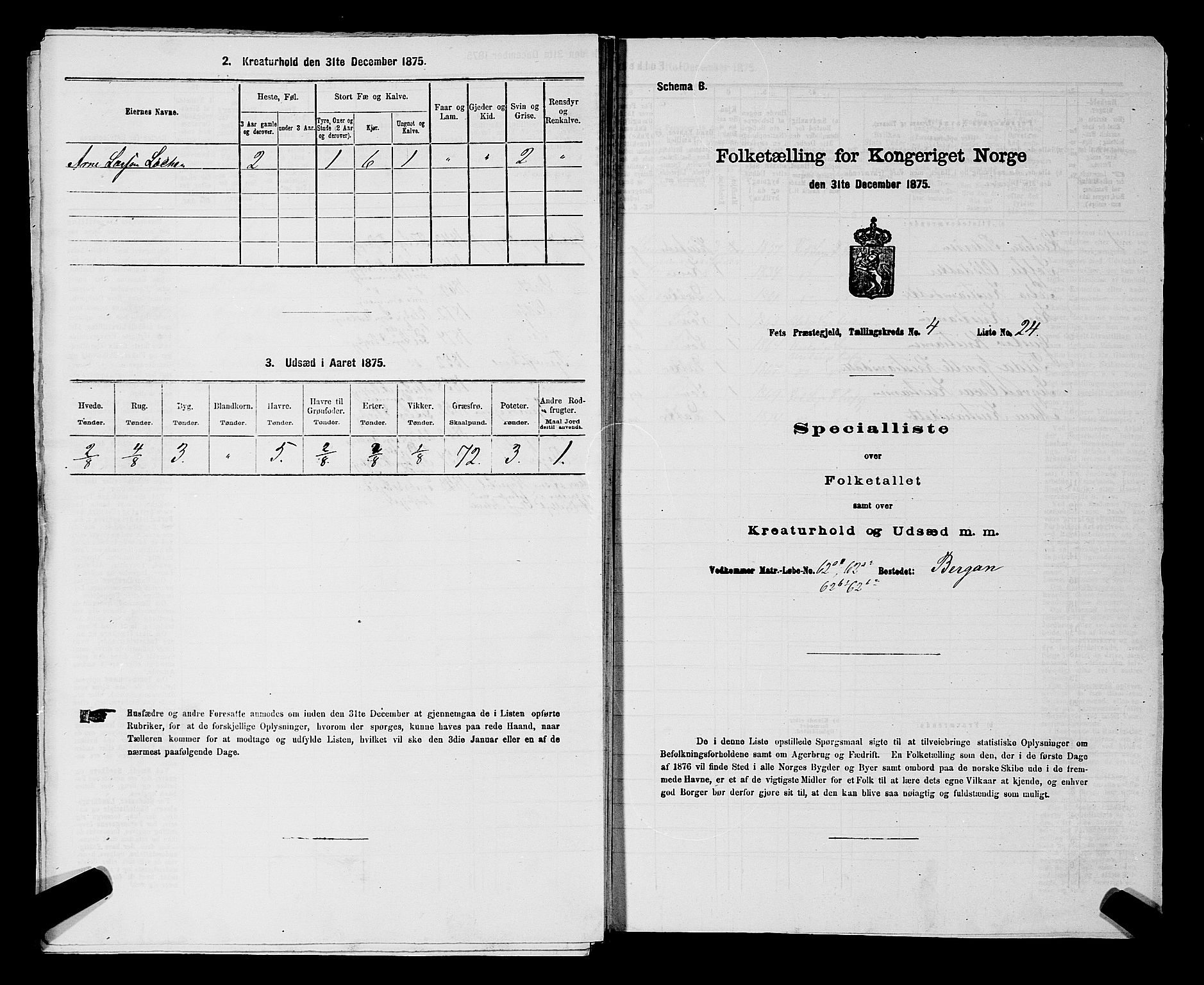 RA, 1875 census for 0227P Fet, 1875, p. 645