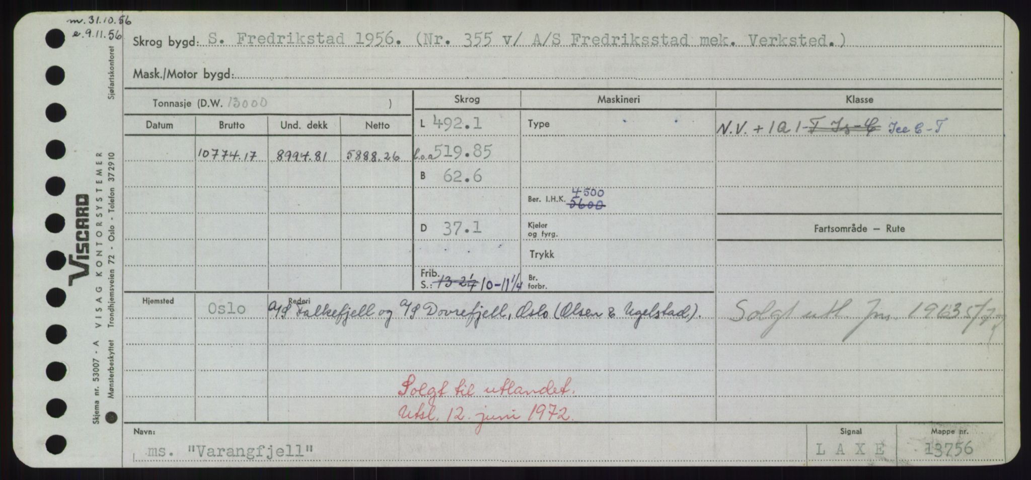 Sjøfartsdirektoratet med forløpere, Skipsmålingen, AV/RA-S-1627/H/Hd/L0040: Fartøy, U-Ve, p. 313