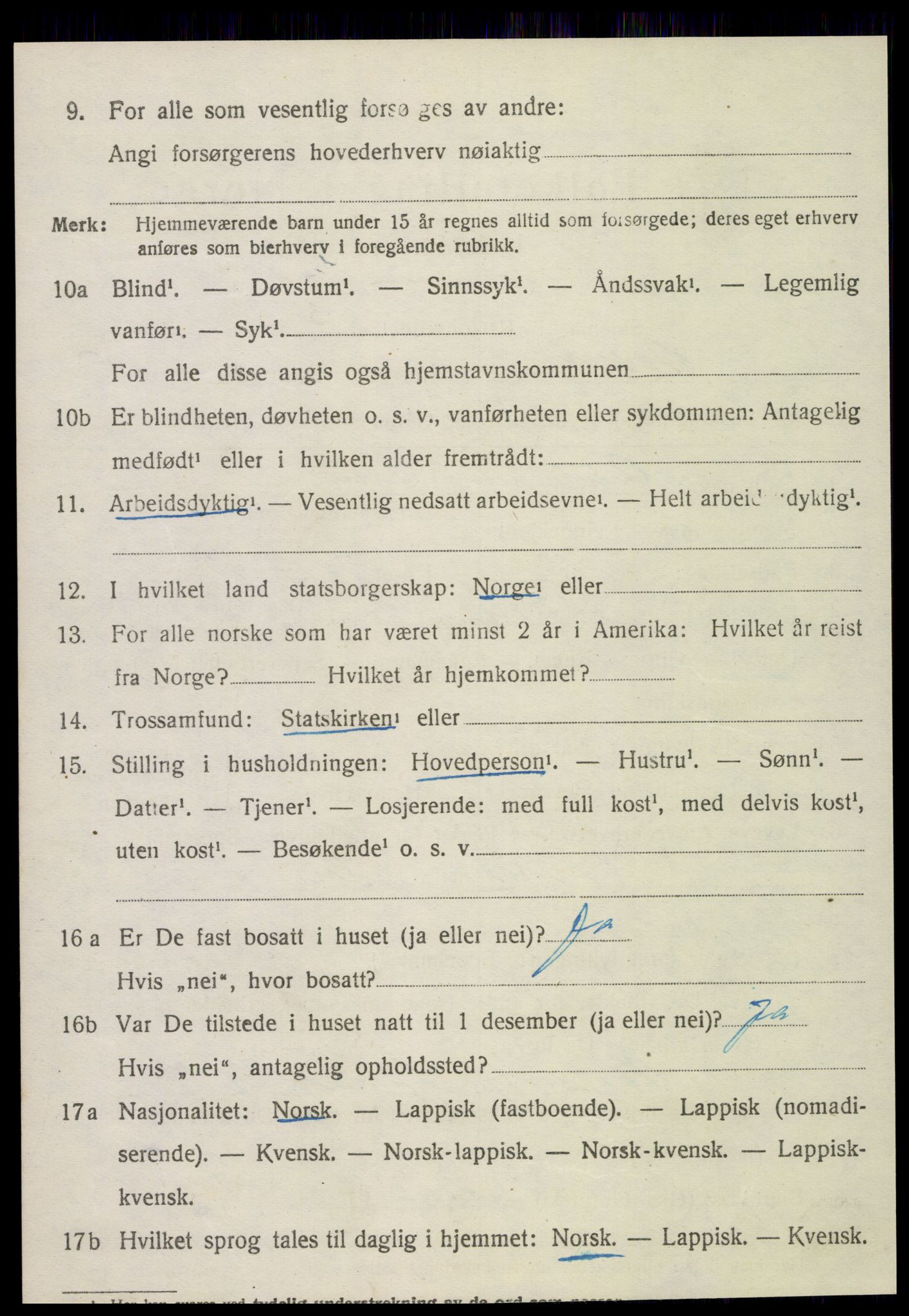 SAT, 1920 census for Åsen, 1920, p. 4017