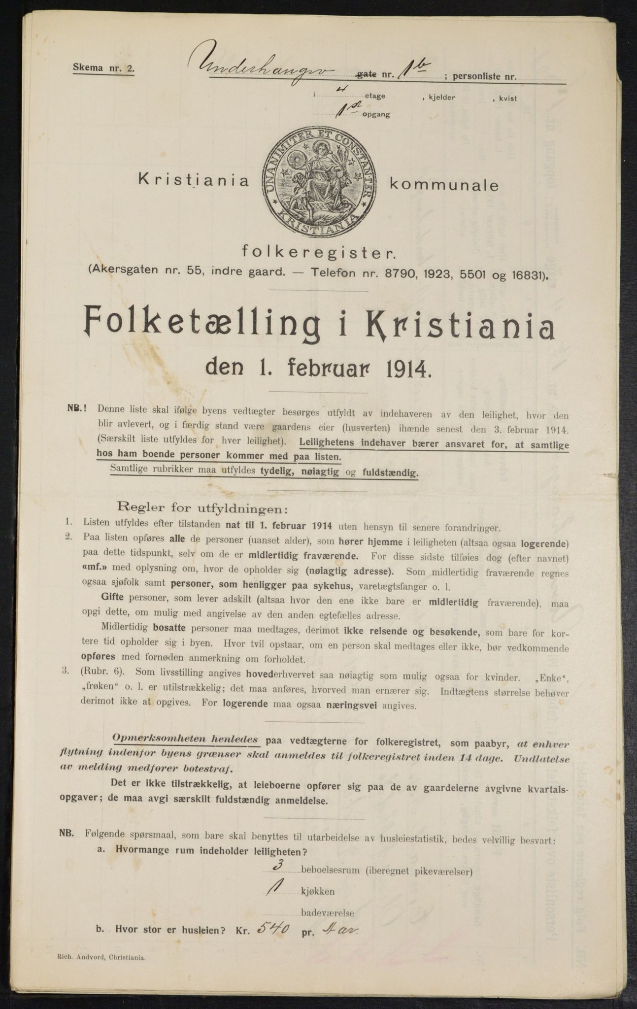 OBA, Municipal Census 1914 for Kristiania, 1914, p. 120795