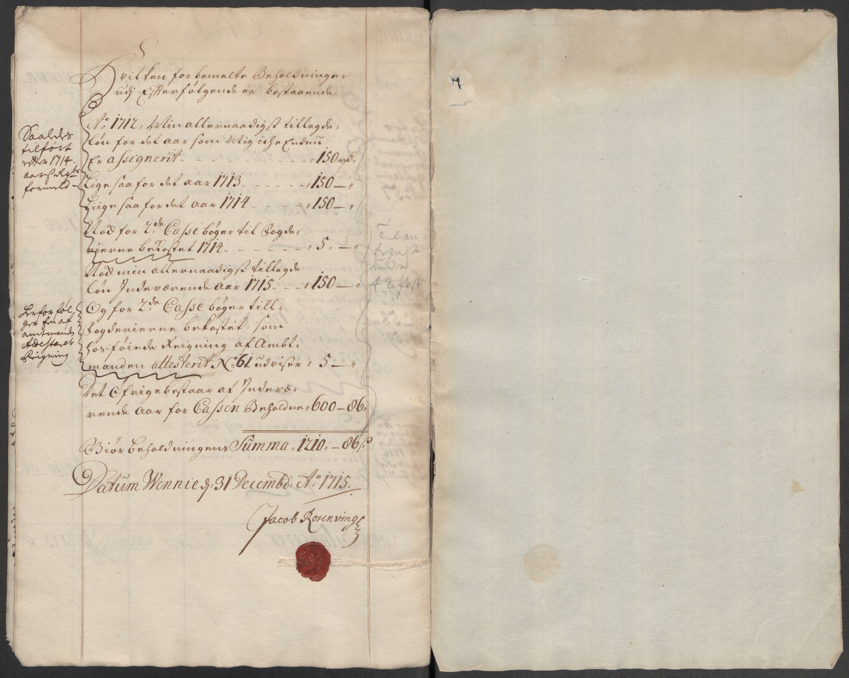 Rentekammeret inntil 1814, Reviderte regnskaper, Fogderegnskap, AV/RA-EA-4092/R67/L4681: Fogderegnskap Vesterålen, Andenes og Lofoten, 1715, p. 16