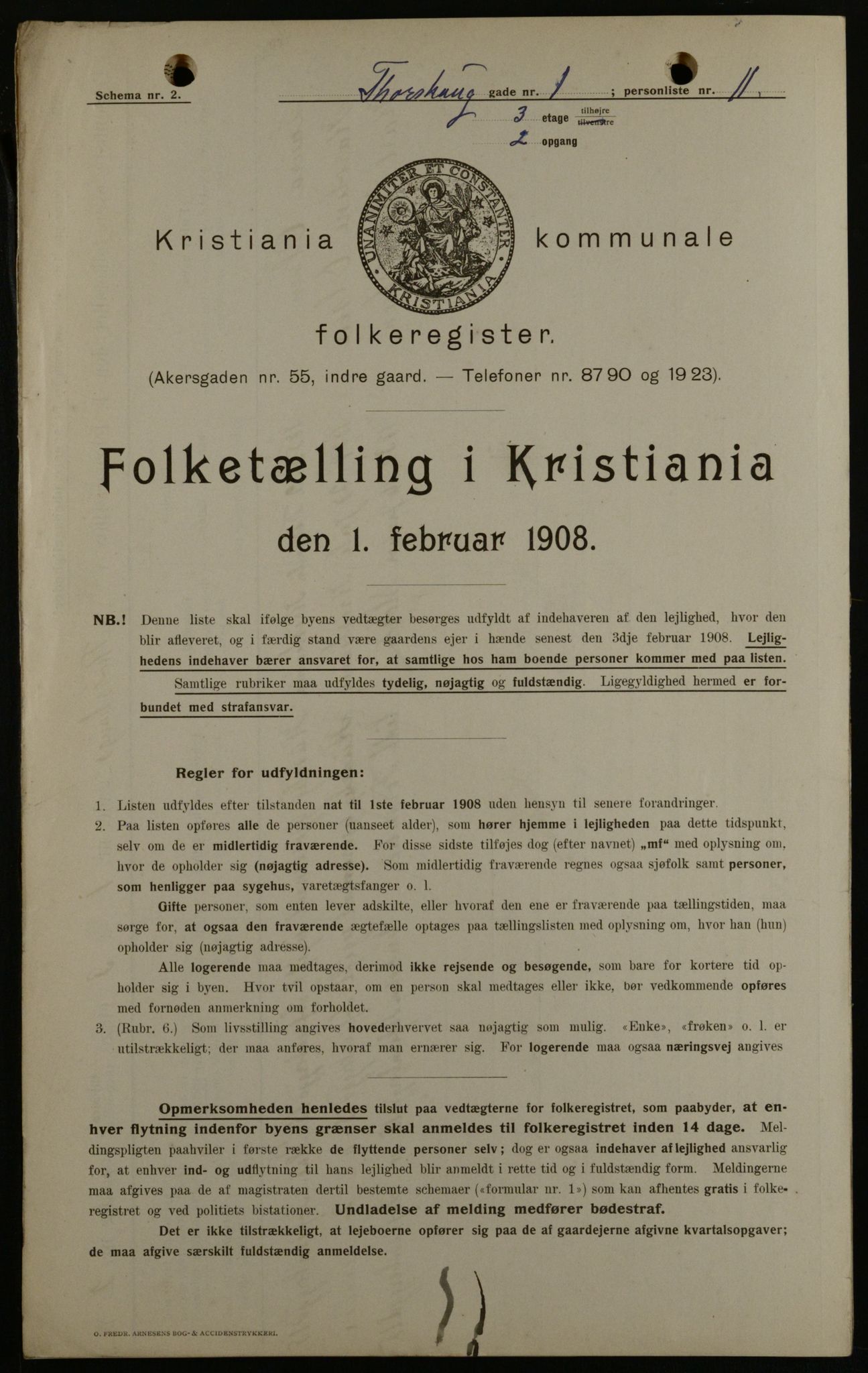 OBA, Municipal Census 1908 for Kristiania, 1908, p. 102952