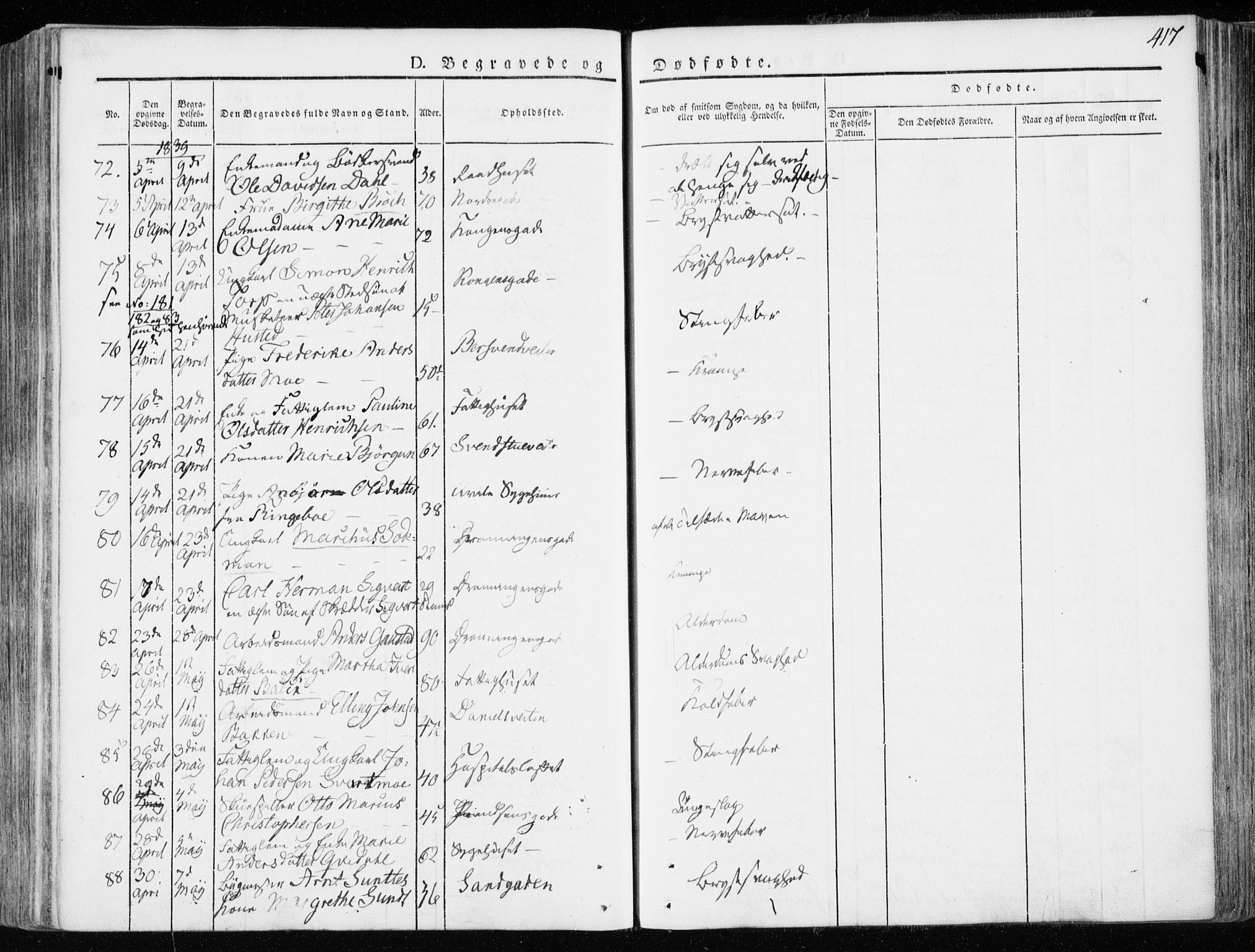 Ministerialprotokoller, klokkerbøker og fødselsregistre - Sør-Trøndelag, AV/SAT-A-1456/601/L0047: Parish register (official) no. 601A15, 1831-1839, p. 417