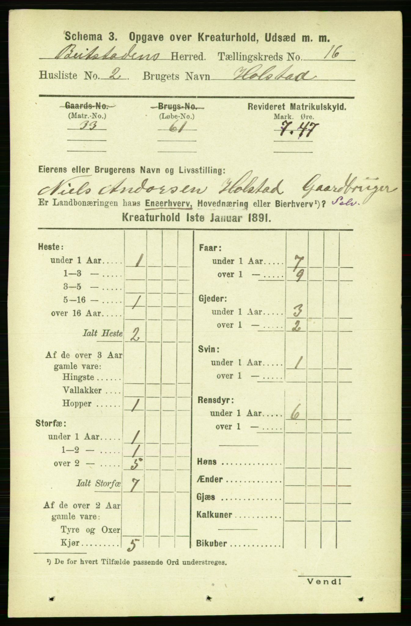 RA, 1891 census for 1727 Beitstad, 1891, p. 6659