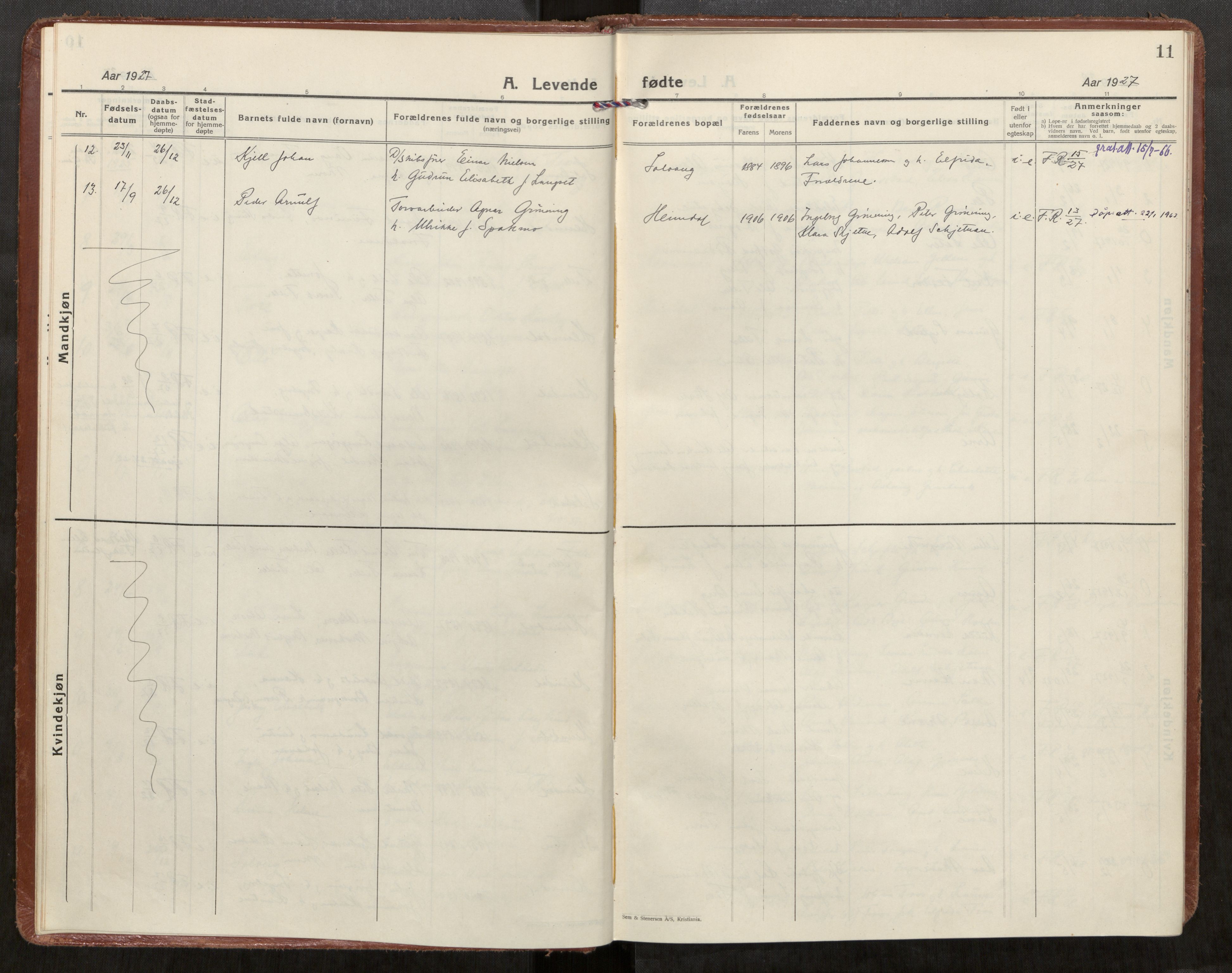 Klæbu sokneprestkontor, AV/SAT-A-1112: Parish register (official) no. 4, 1925-1943, p. 11