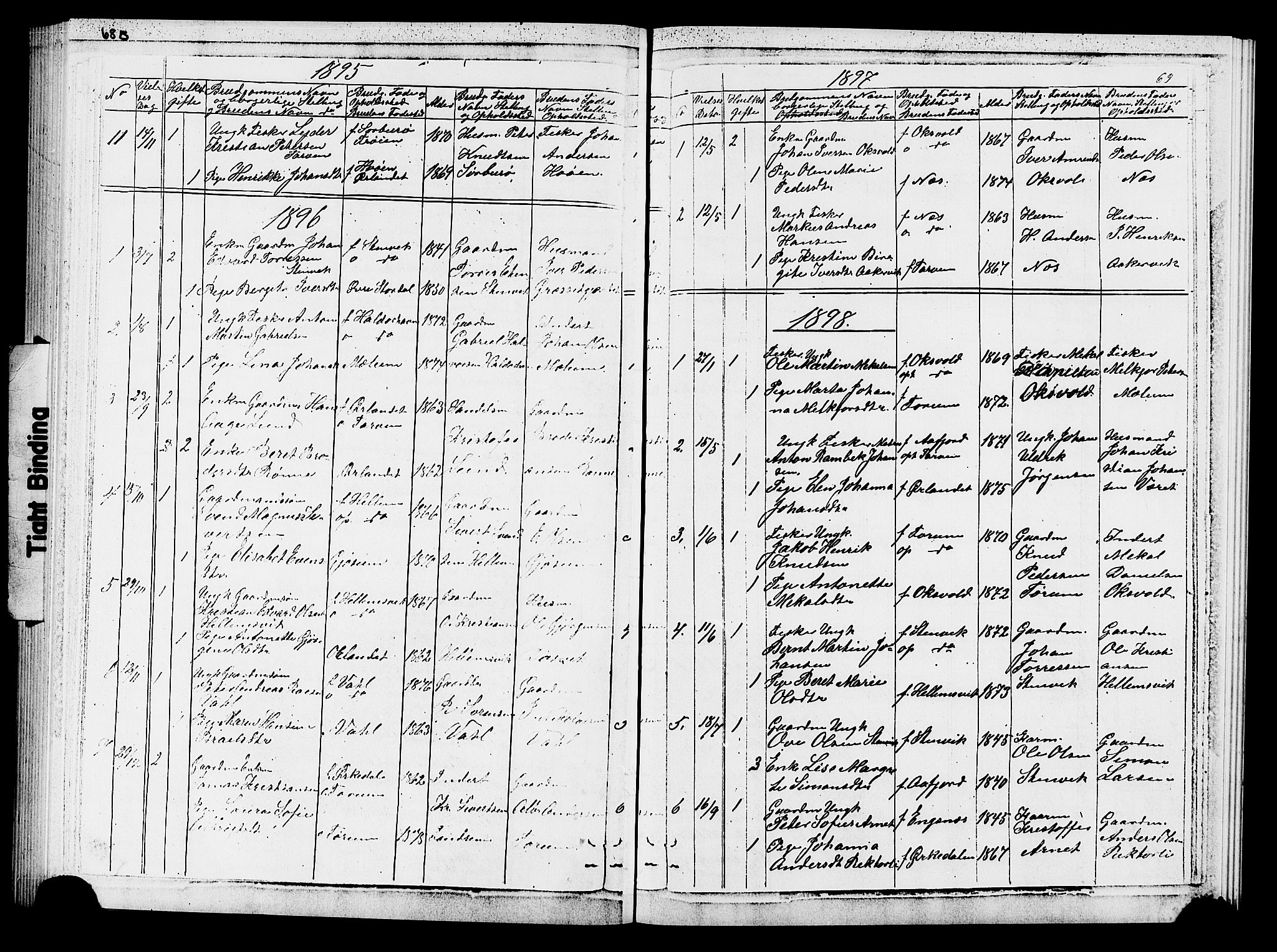 Ministerialprotokoller, klokkerbøker og fødselsregistre - Sør-Trøndelag, SAT/A-1456/652/L0653: Parish register (copy) no. 652C01, 1866-1910, p. 69