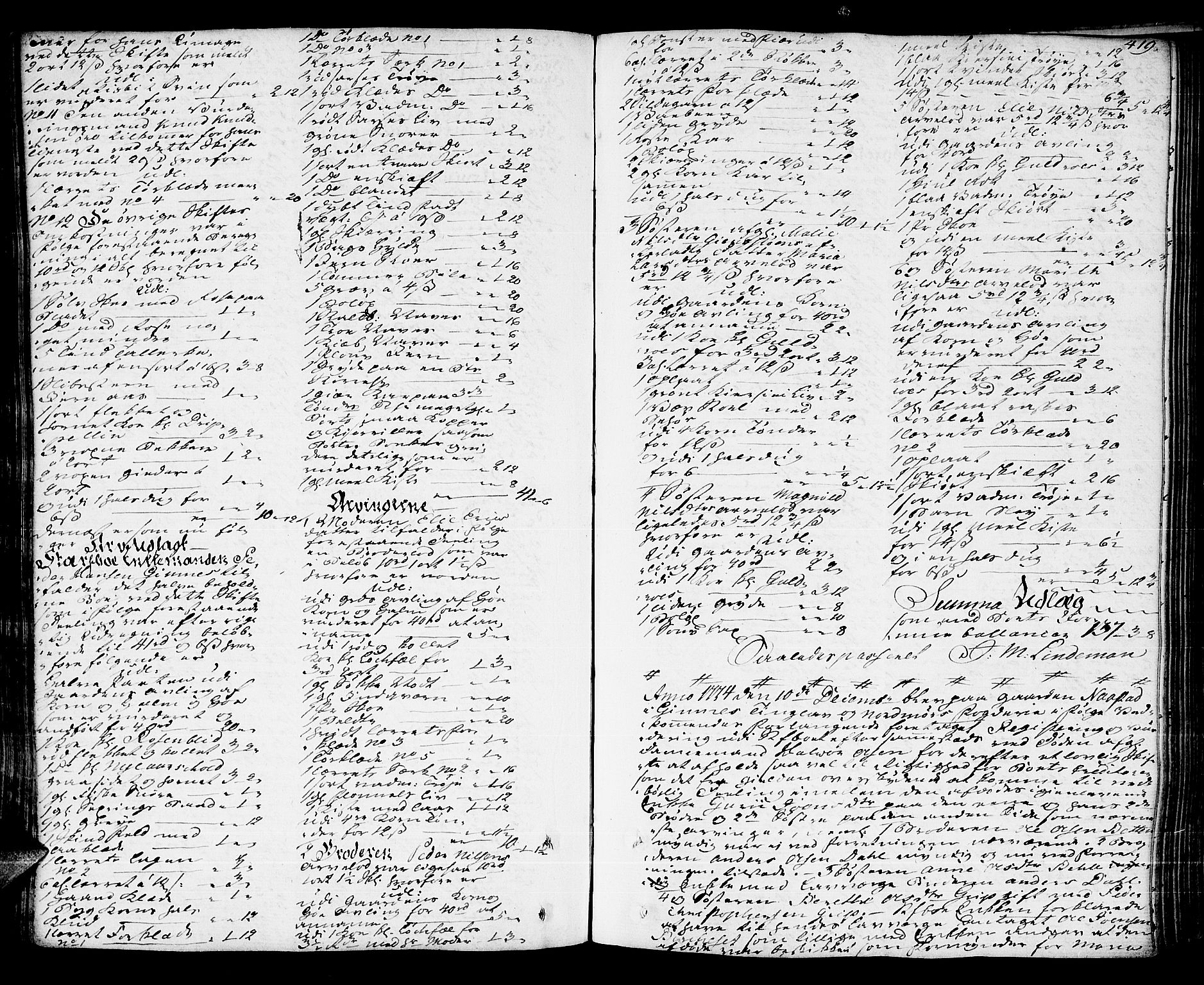 Nordmøre sorenskriveri, AV/SAT-A-4132/1/3/3A/L0016: Skifteprotokoll nr. 14, 1772-1776, p. 418b-419a