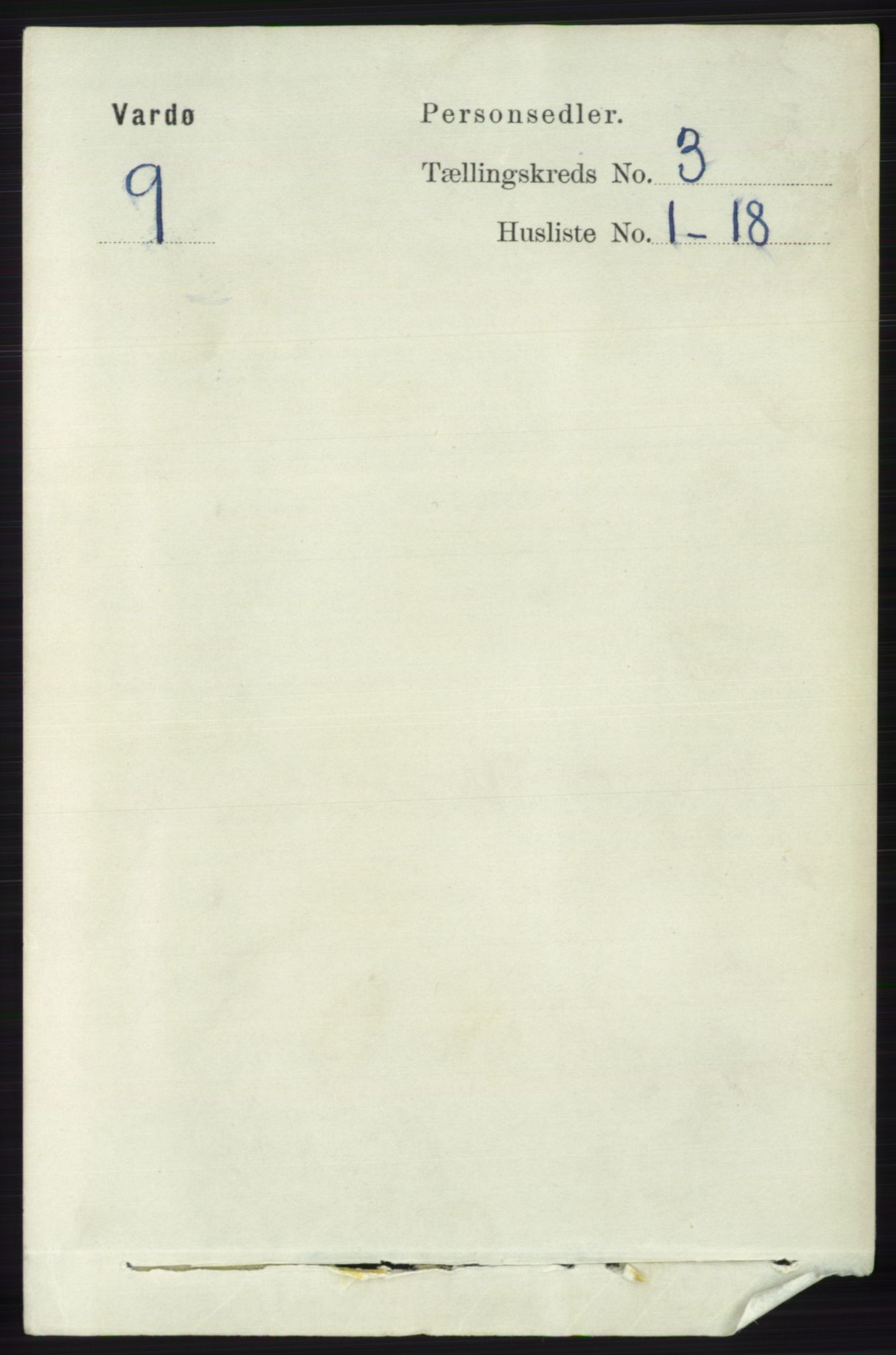 RA, 1891 census for 2002 Vardø, 1891, p. 1541