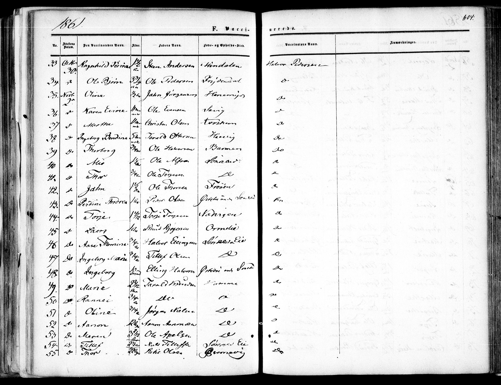 Søndeled sokneprestkontor, AV/SAK-1111-0038/F/Fa/L0003: Parish register (official) no. A 3, 1861-1879, p. 604