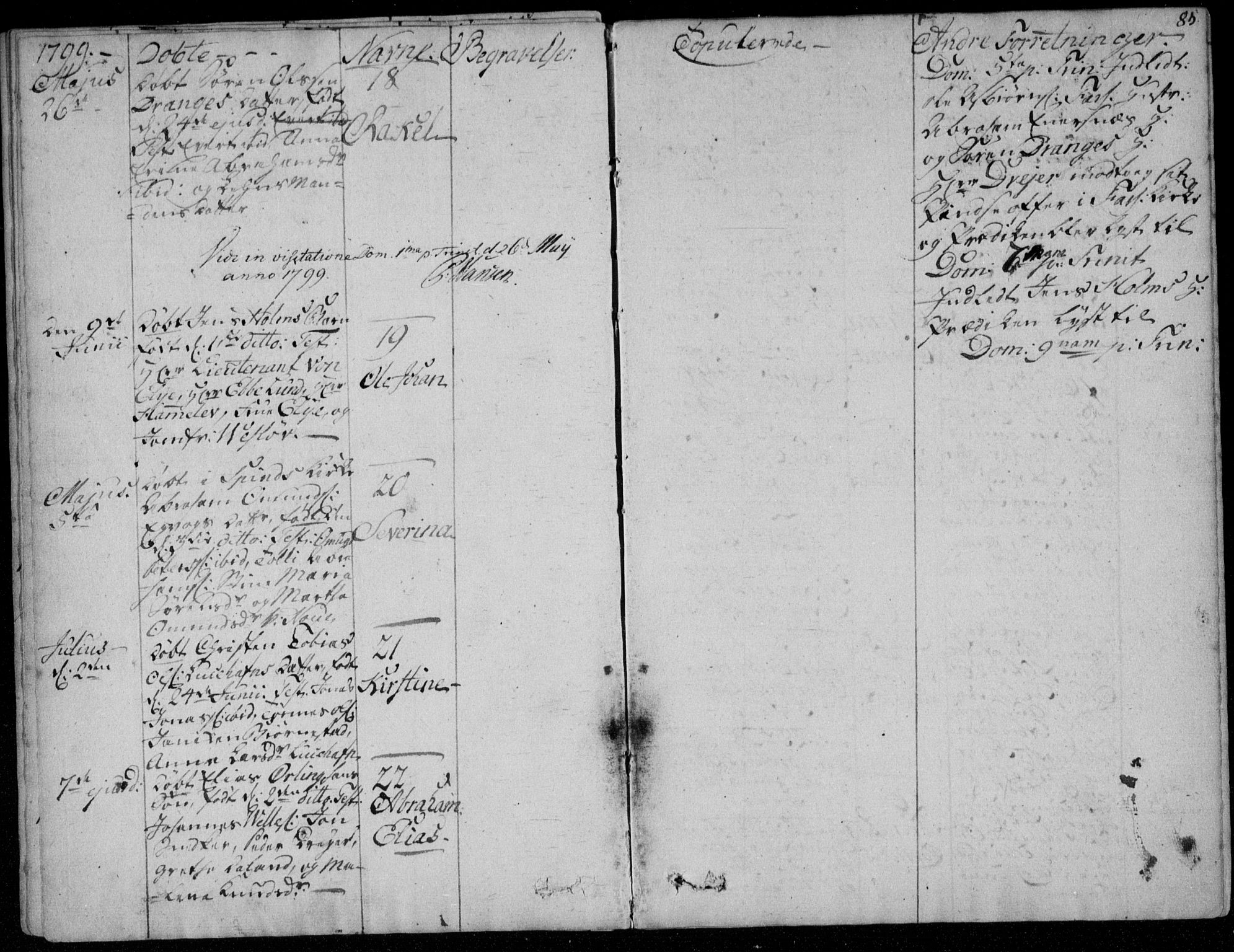 Farsund sokneprestkontor, AV/SAK-1111-0009/F/Fa/L0001: Parish register (official) no. A 1, 1784-1815, p. 85