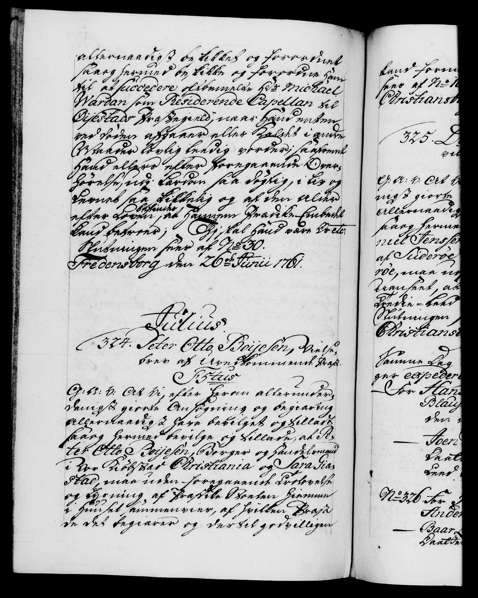 Danske Kanselli 1572-1799, AV/RA-EA-3023/F/Fc/Fca/Fcaa/L0041: Norske registre, 1760-1762, p. 490b