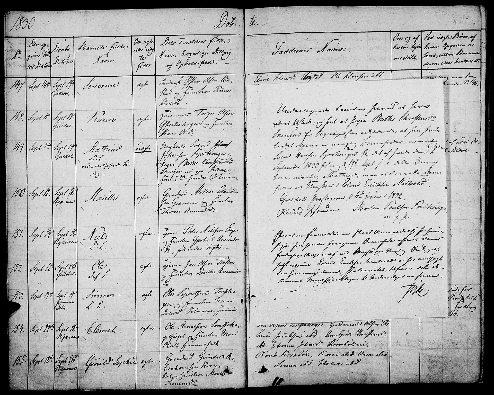 Gausdal prestekontor, SAH/PREST-090/H/Ha/Haa/L0006: Parish register (official) no. 6, 1830-1839, p. 9b