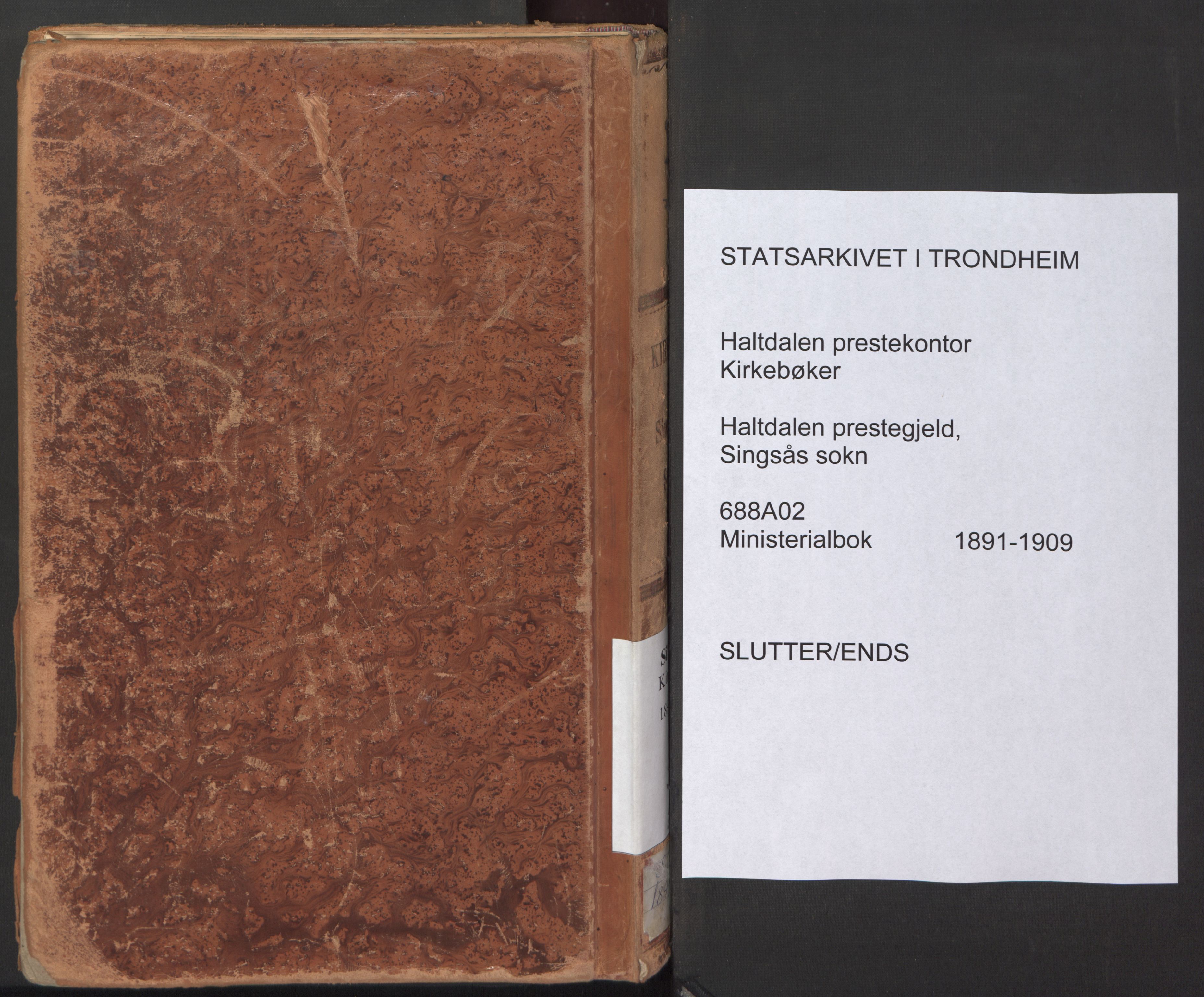Ministerialprotokoller, klokkerbøker og fødselsregistre - Sør-Trøndelag, SAT/A-1456/688/L1025: Parish register (official) no. 688A02, 1891-1909