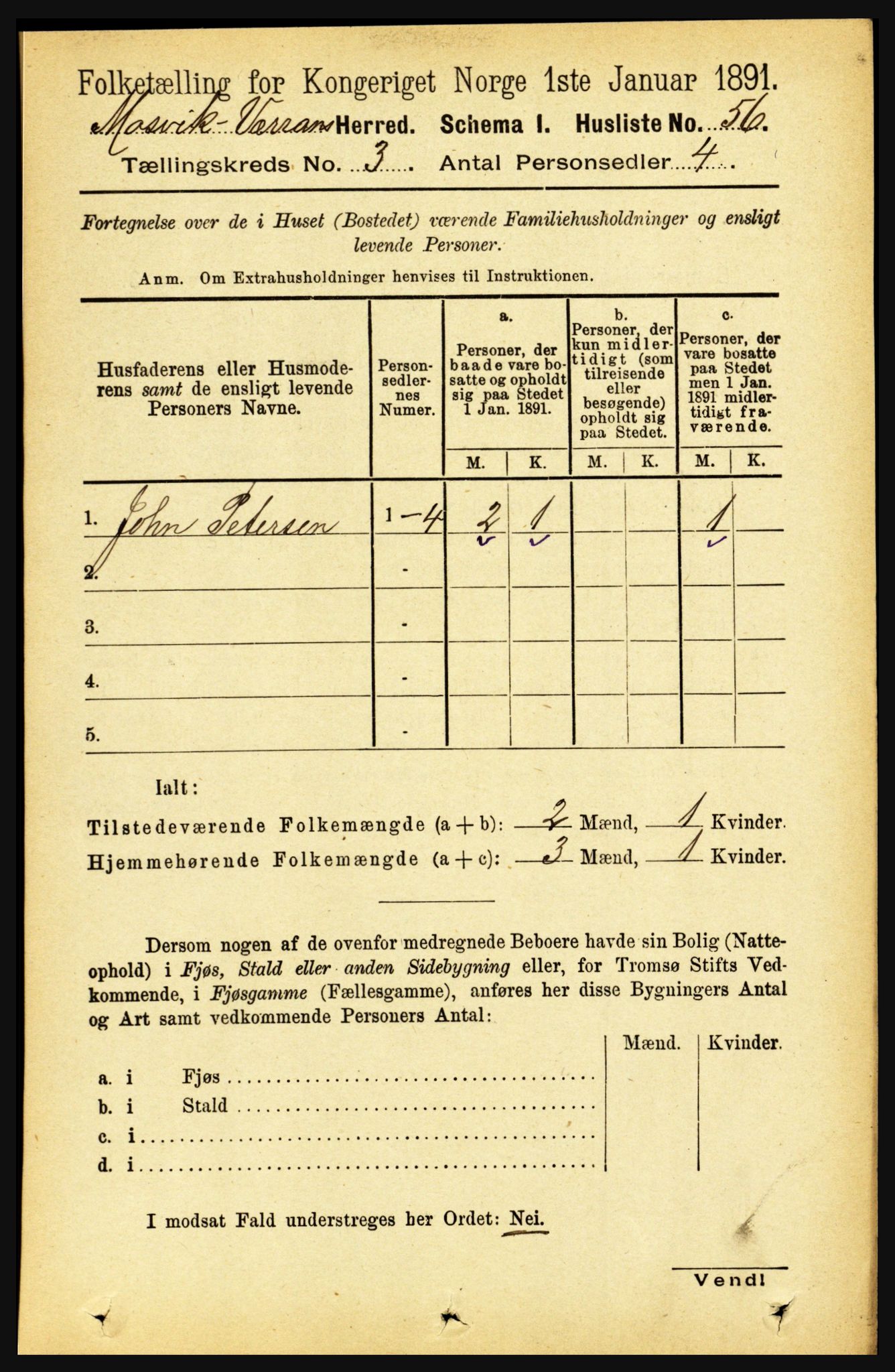 RA, 1891 census for 1723 Mosvik og Verran, 1891, p. 928