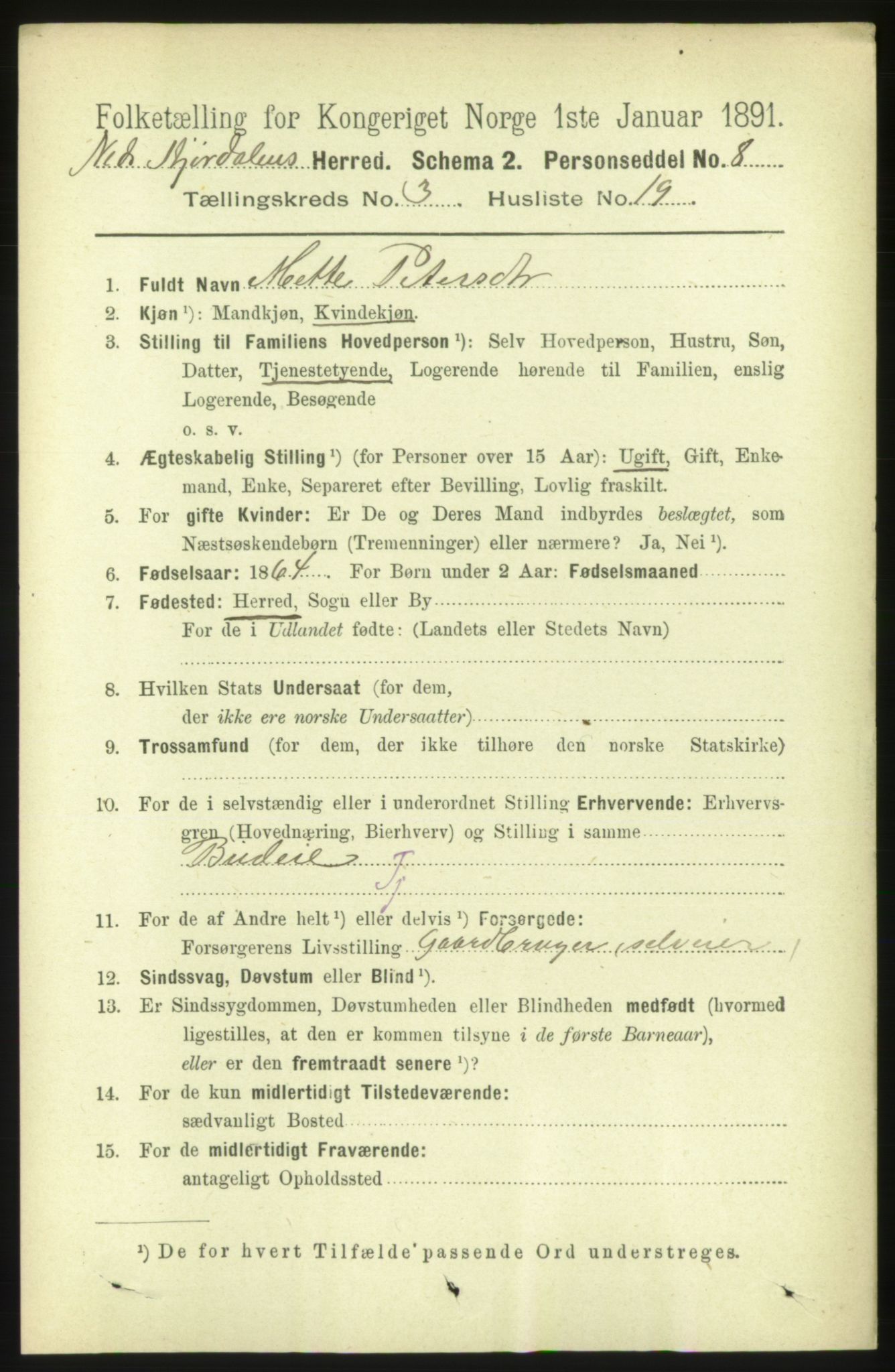 RA, 1891 census for 1714 Nedre Stjørdal, 1891, p. 1170
