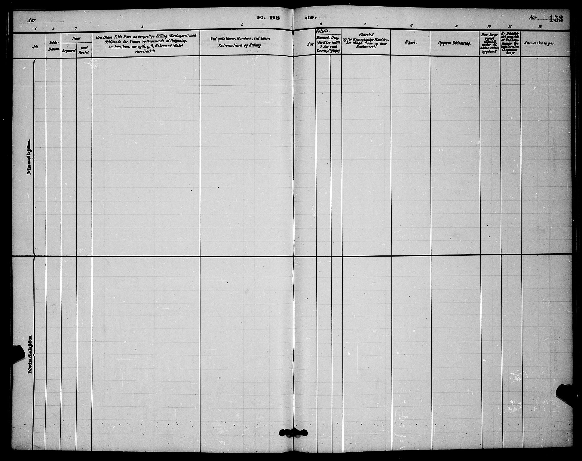 Ibestad sokneprestembete, AV/SATØ-S-0077/H/Ha/Hab/L0014klokker: Parish register (copy) no. 14, 1880-1887, p. 153