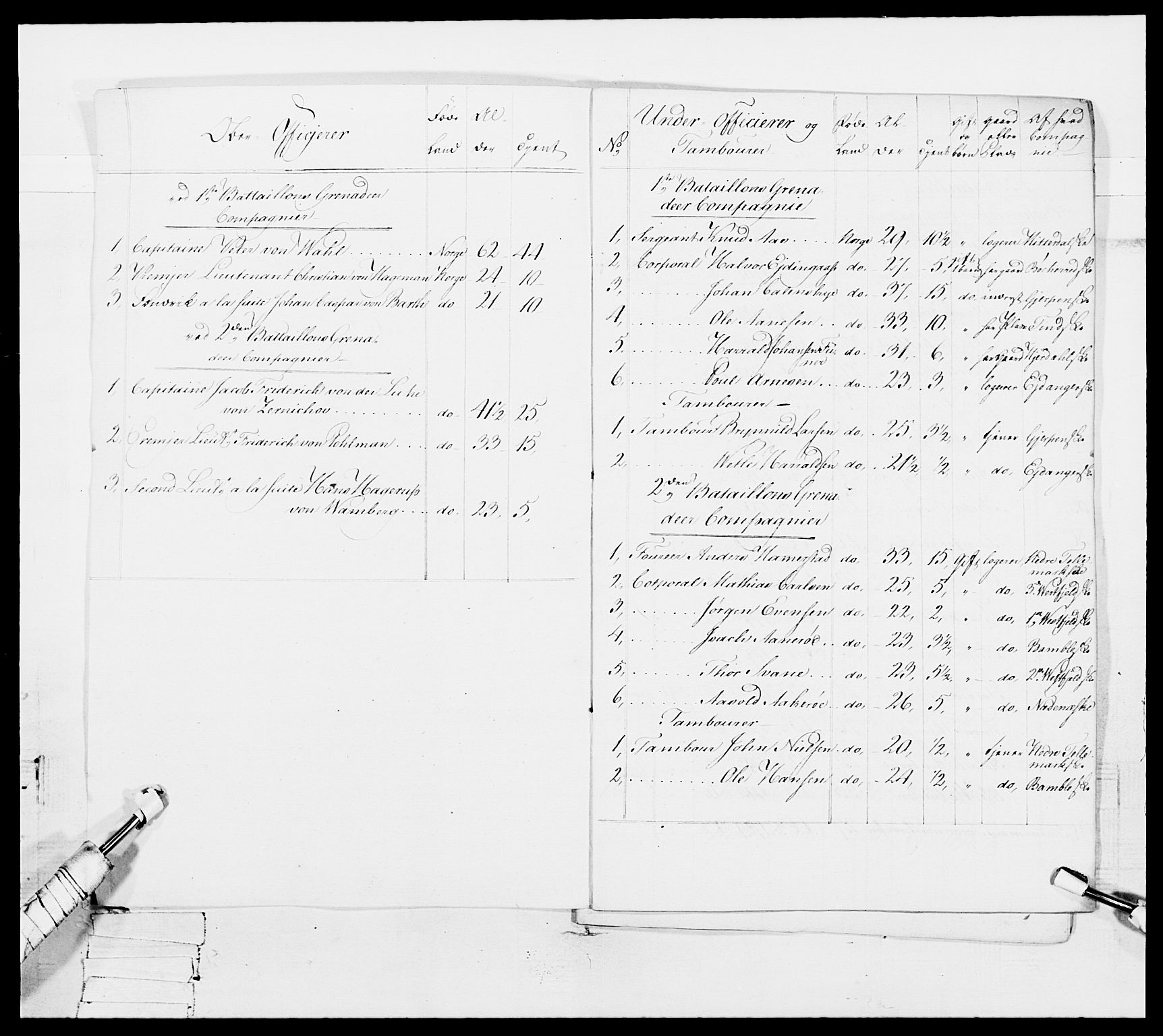 Generalitets- og kommissariatskollegiet, Det kongelige norske kommissariatskollegium, RA/EA-5420/E/Eh/L0114: Telemarkske nasjonale infanteriregiment, 1789-1802, p. 56