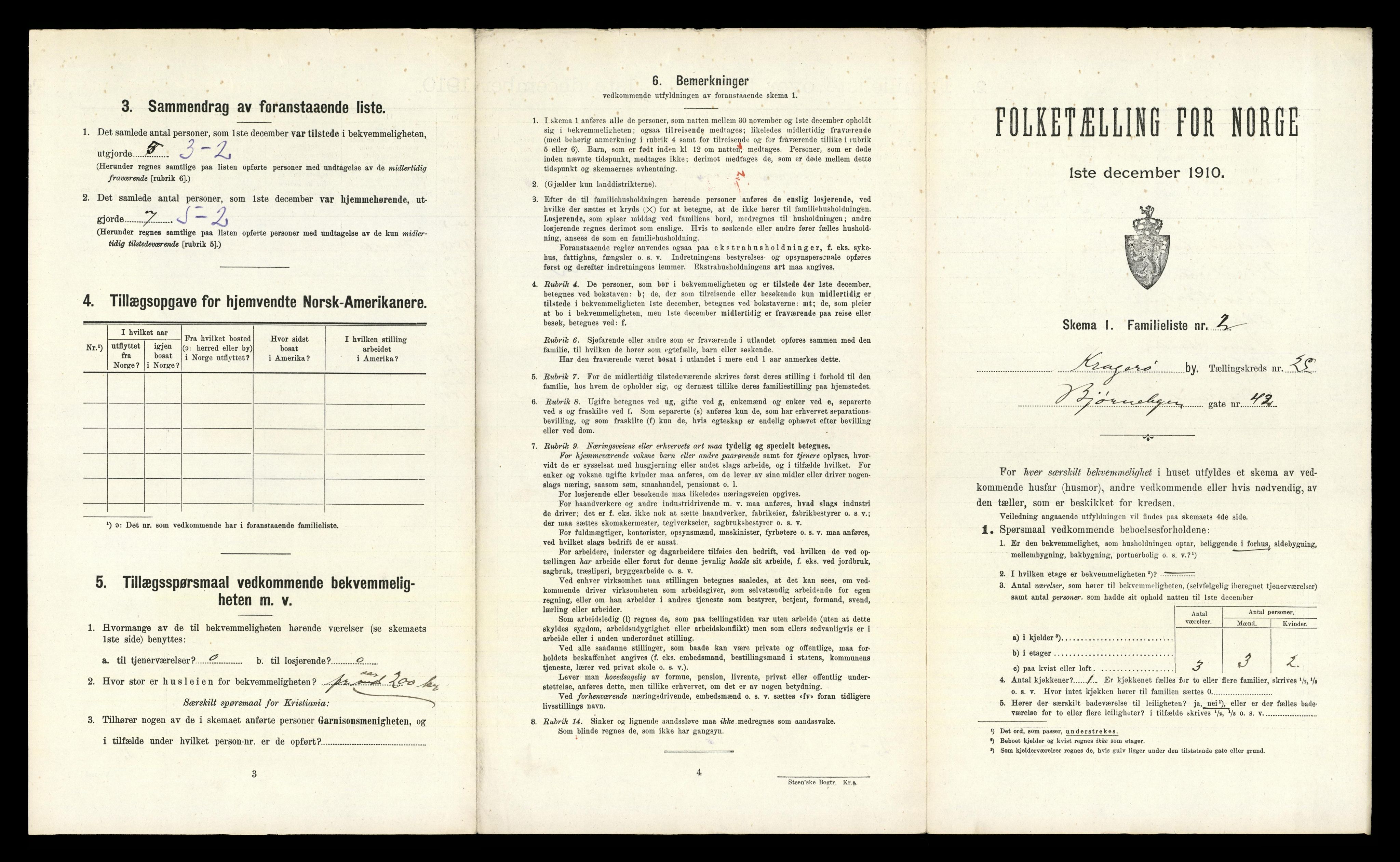 RA, 1910 census for Kragerø, 1910, p. 2710