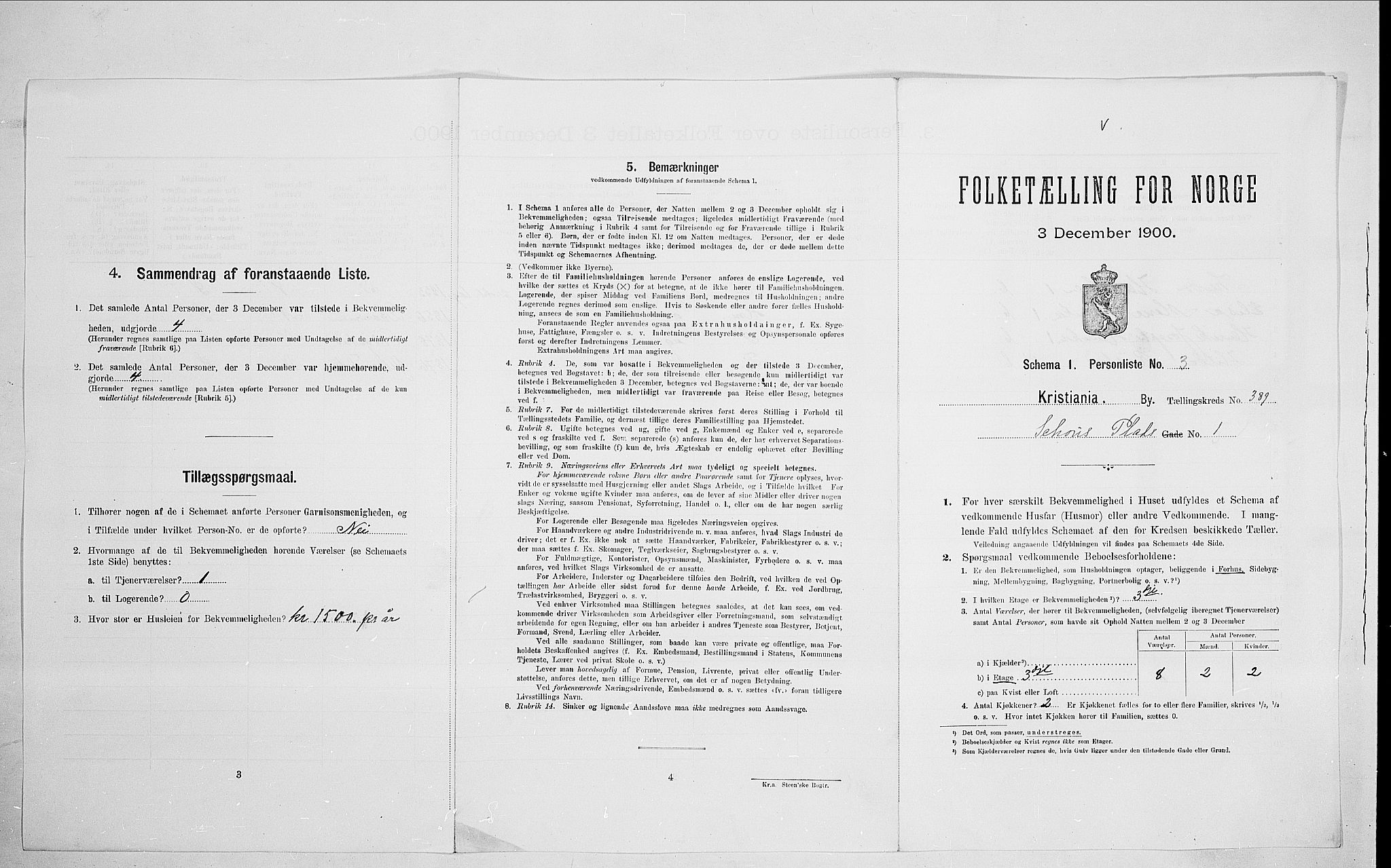 SAO, 1900 census for Kristiania, 1900, p. 80366