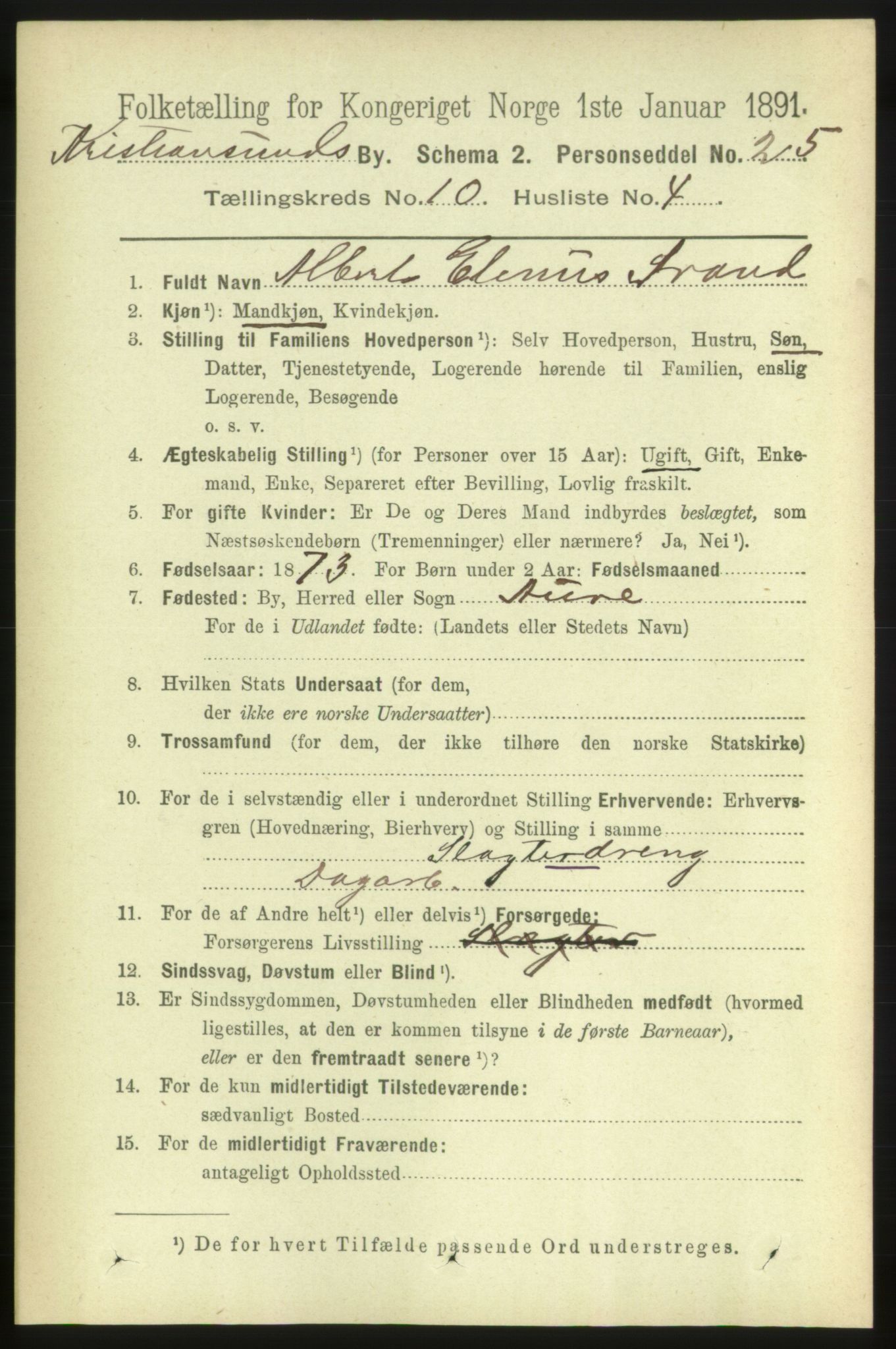 RA, 1891 census for 1503 Kristiansund, 1891, p. 8131