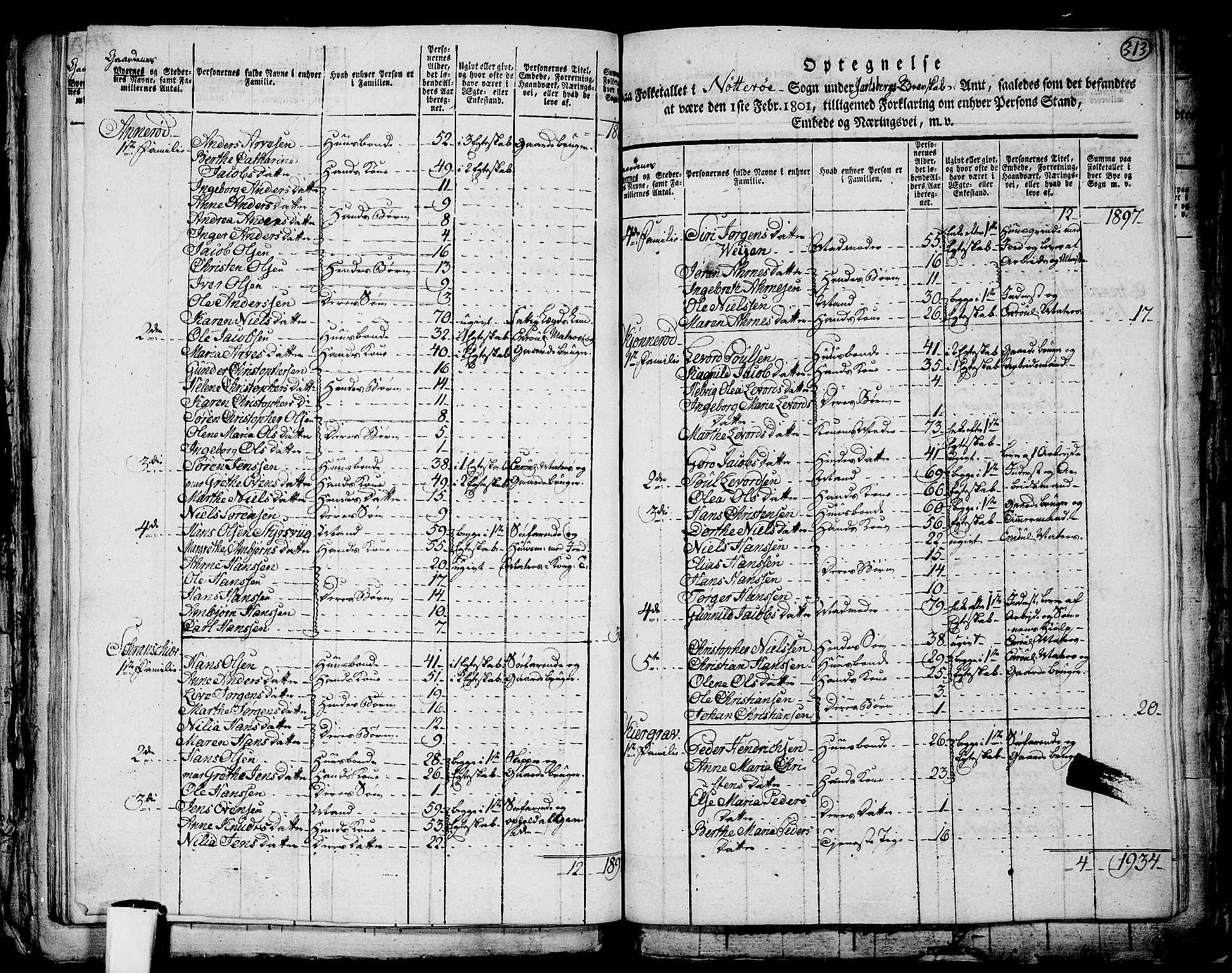 RA, 1801 census for 0722P Nøtterøy, 1801, p. 312b-313a