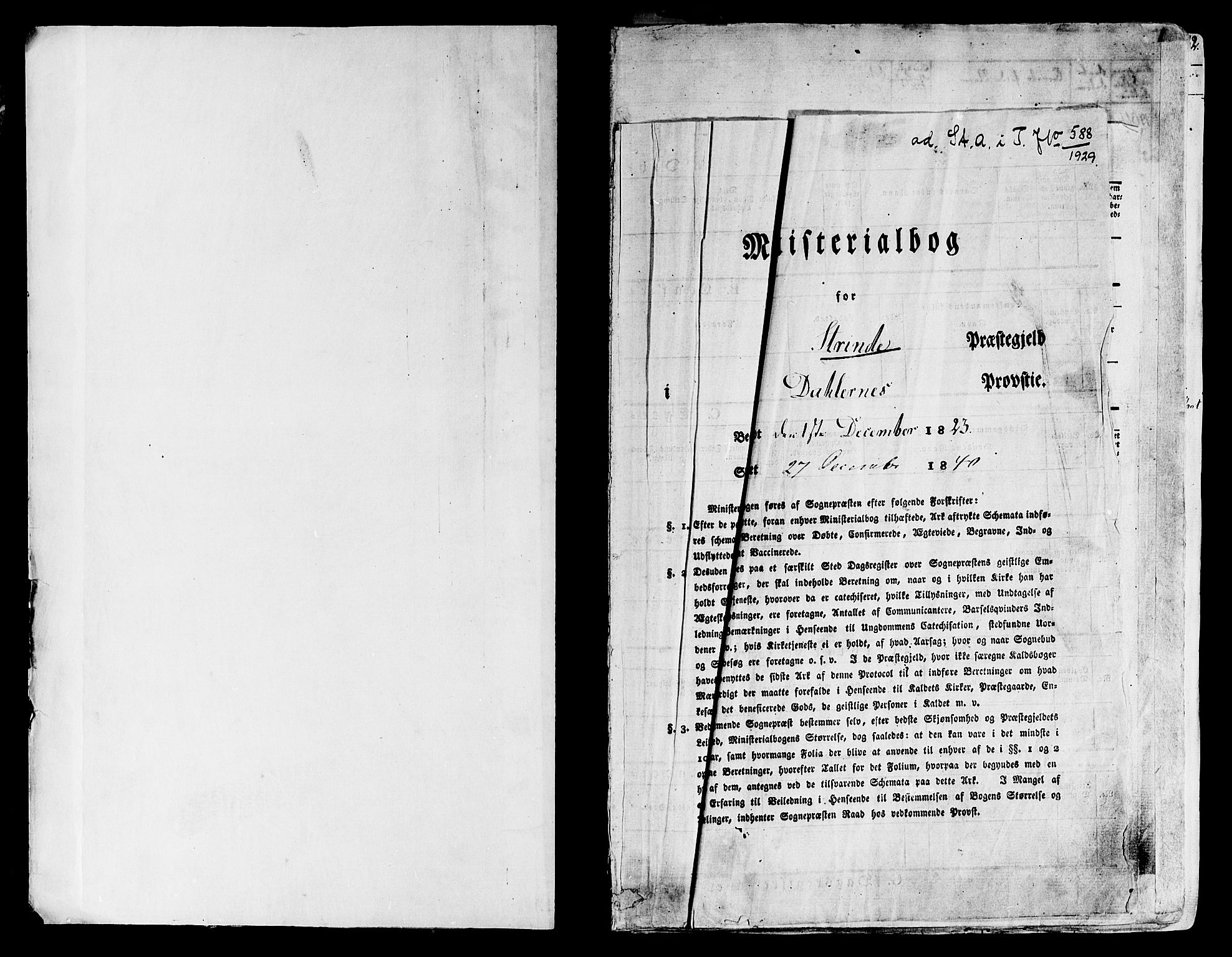 Ministerialprotokoller, klokkerbøker og fødselsregistre - Sør-Trøndelag, AV/SAT-A-1456/606/L0286: Parish register (official) no. 606A04 /1, 1823-1840