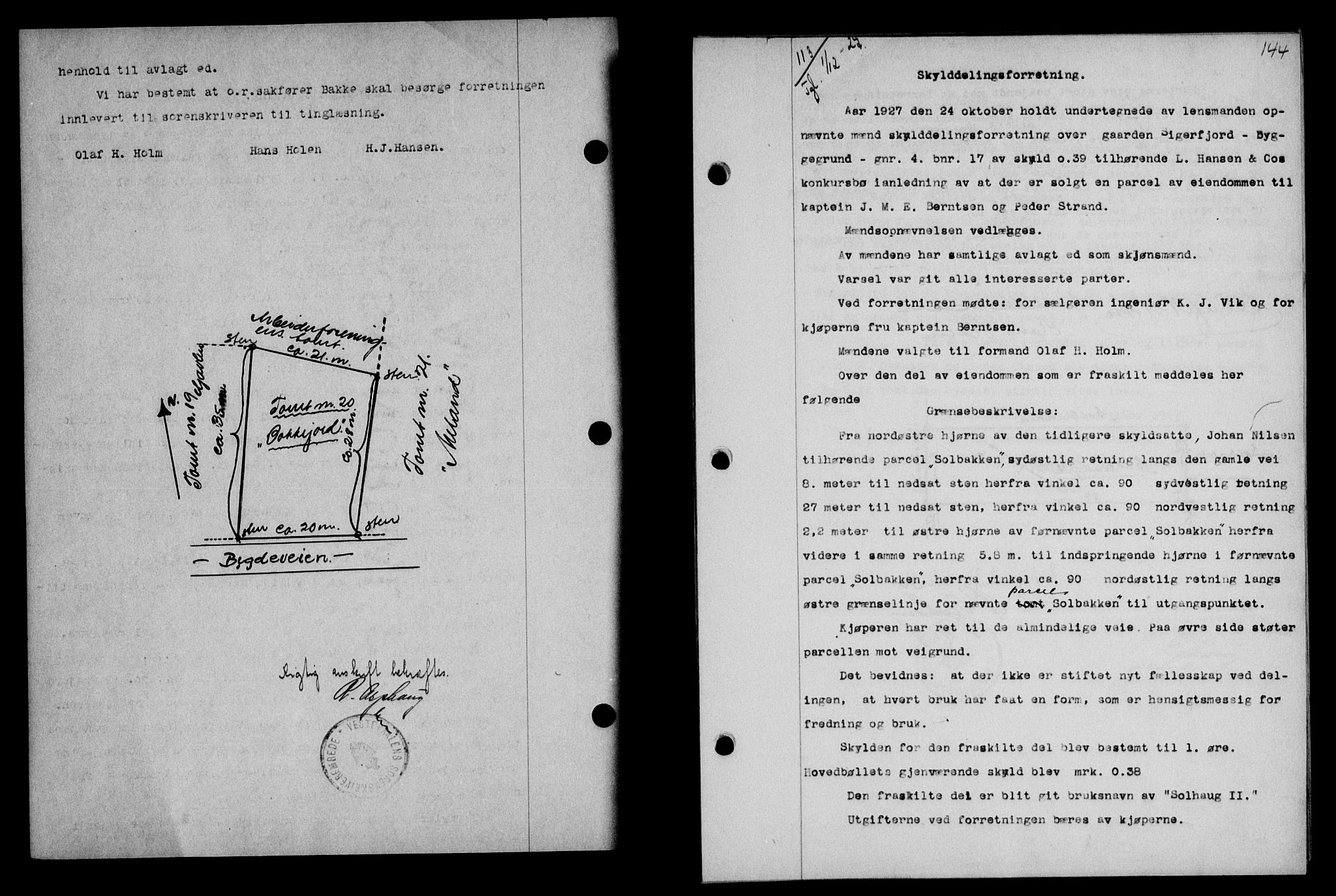 Vesterålen sorenskriveri, AV/SAT-A-4180/1/2/2Ca/L0045: Mortgage book no. 38, 1927-1928, Deed date: 01.12.1927