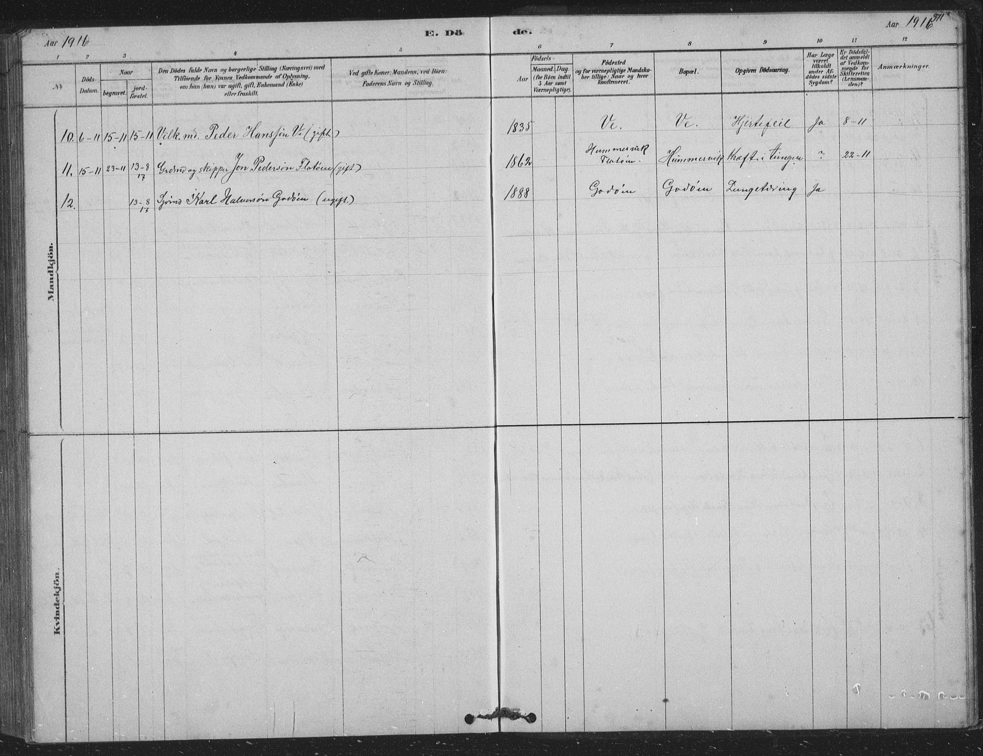 Tysnes sokneprestembete, AV/SAB-A-78601/H/Hab: Parish register (copy) no. B 2, 1878-1918, p. 371