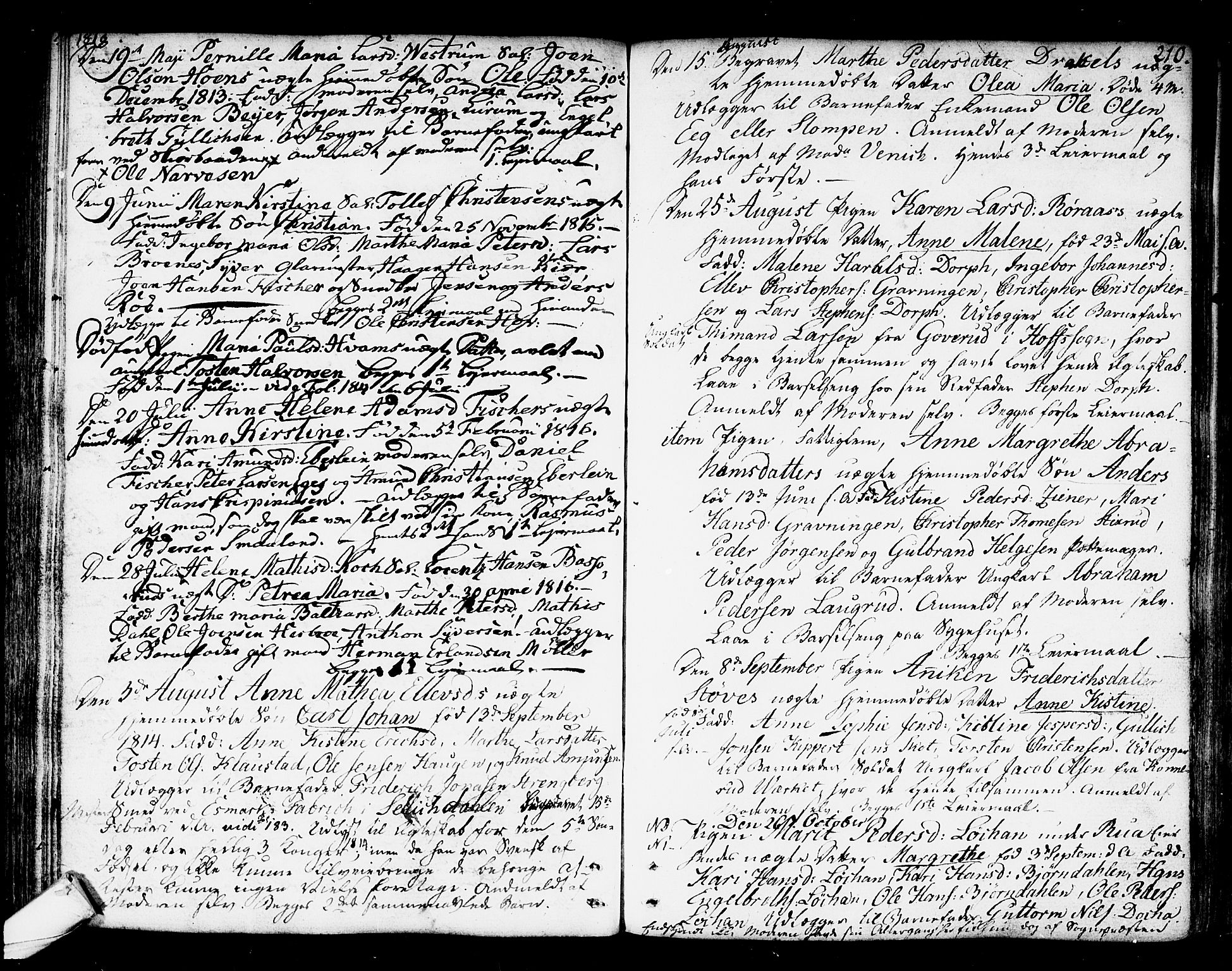 Kongsberg kirkebøker, SAKO/A-22/F/Fa/L0007: Parish register (official) no. I 7, 1795-1816, p. 210