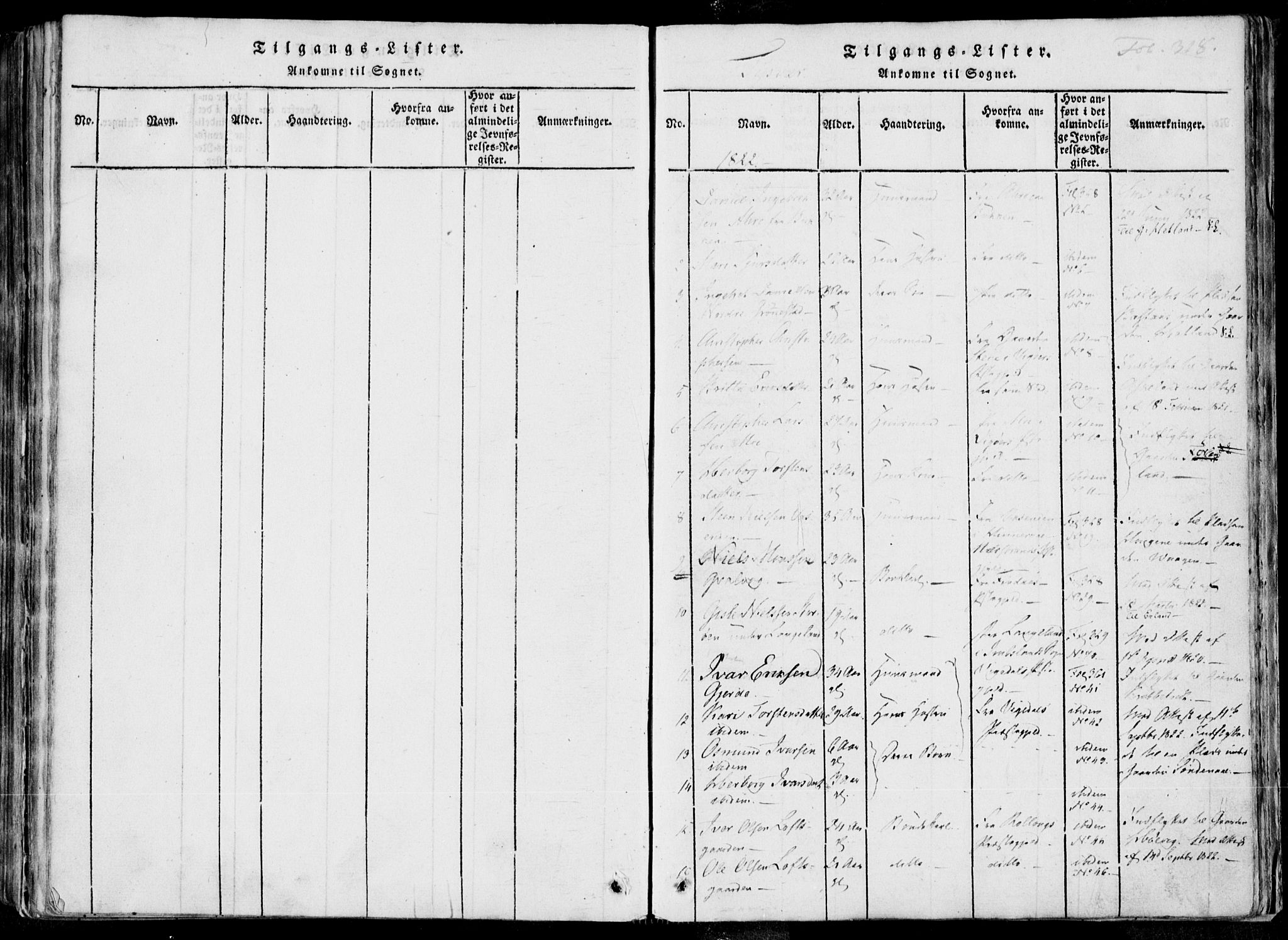 Skjold sokneprestkontor, SAST/A-101847/H/Ha/Haa/L0004: Parish register (official) no. A 4 /1, 1815-1830, p. 318