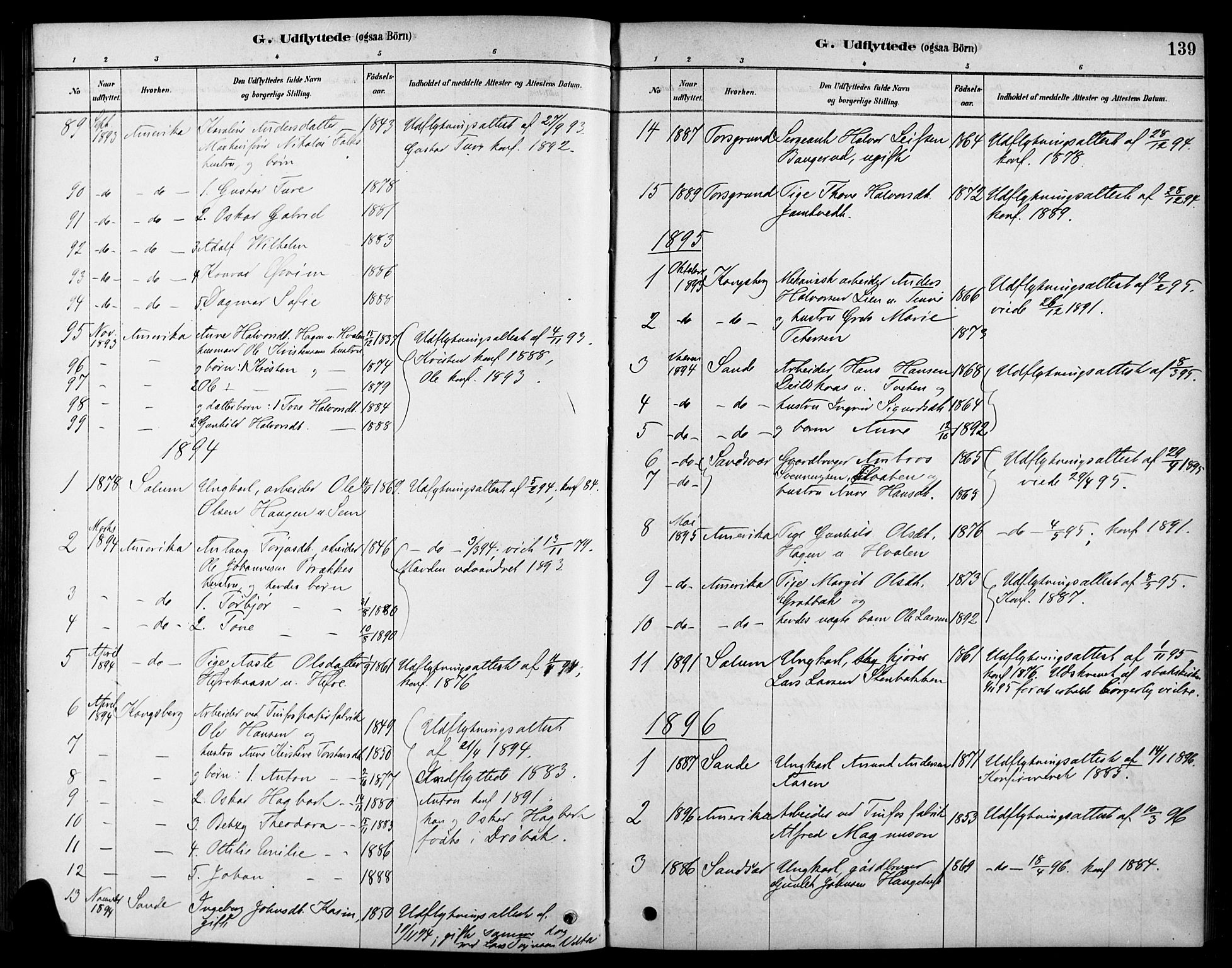 Heddal kirkebøker, SAKO/A-268/F/Fa/L0009: Parish register (official) no. I 9, 1878-1903, p. 139