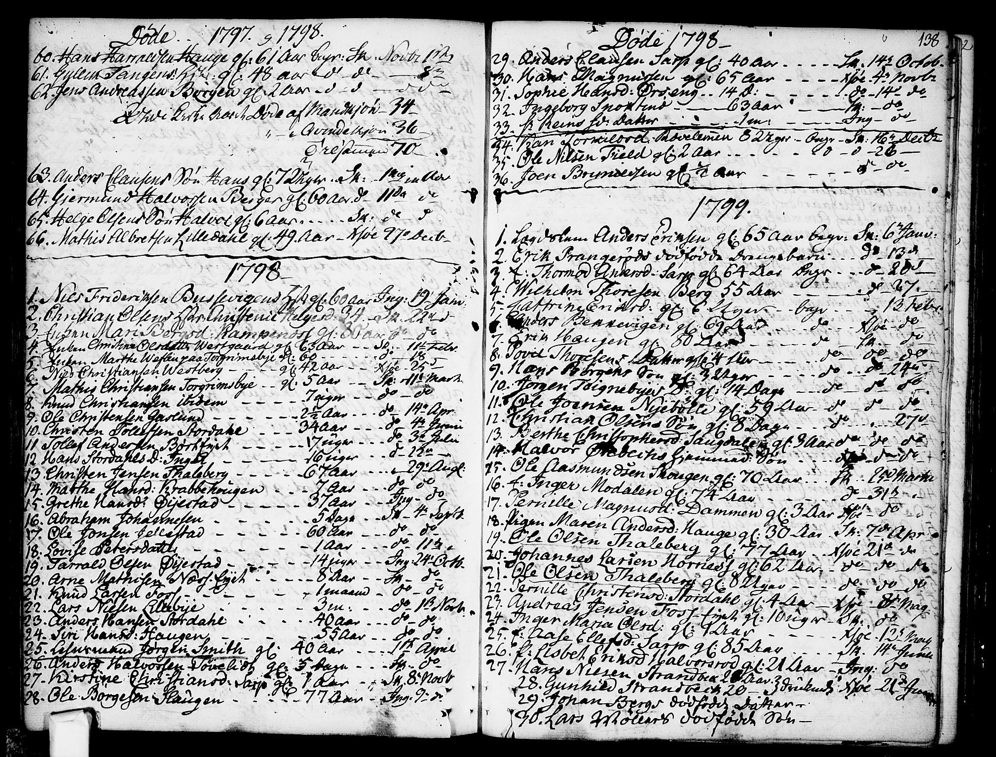 Skjeberg prestekontor Kirkebøker, SAO/A-10923/F/Fa/L0003: Parish register (official) no. I 3, 1792-1814, p. 138