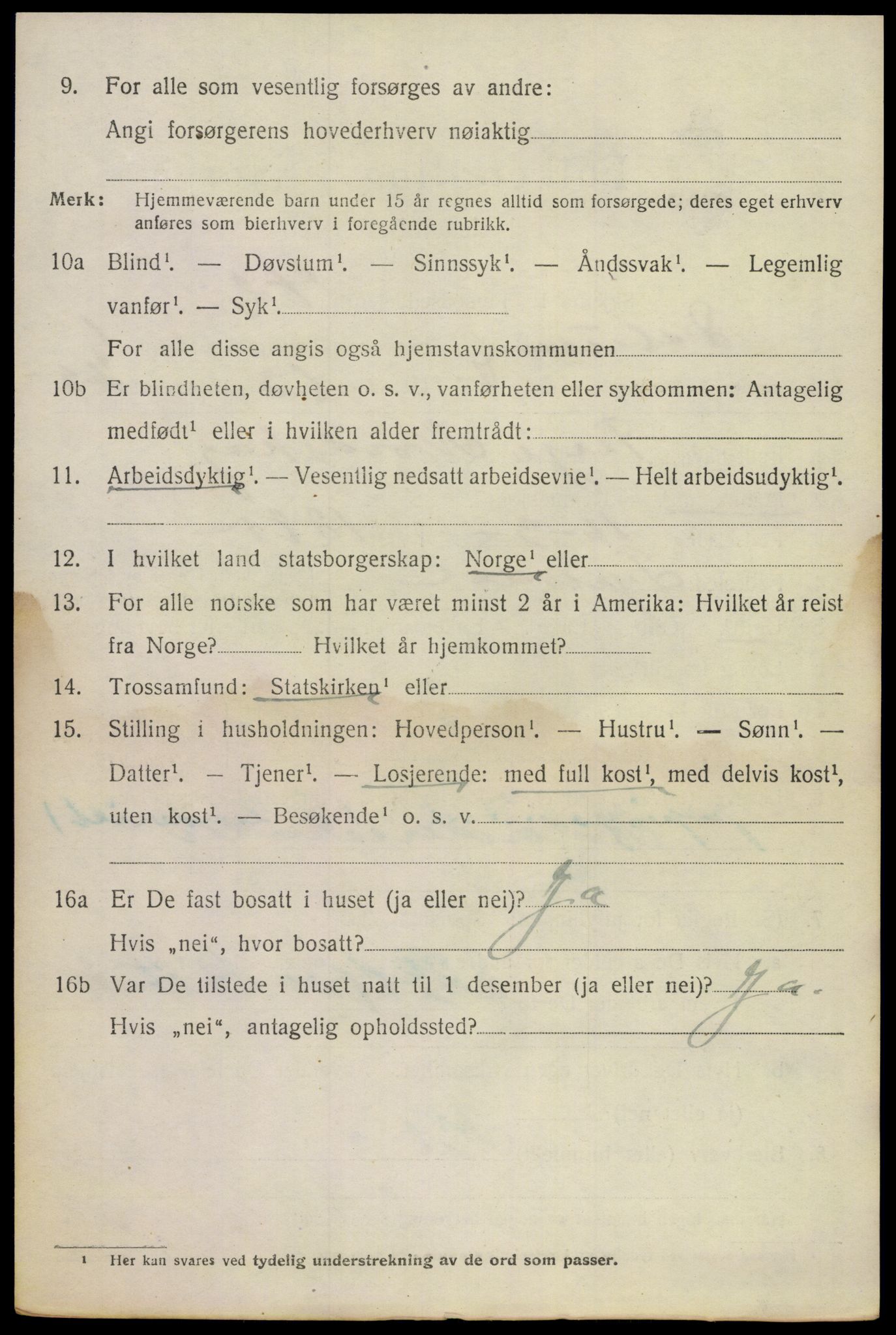 SAKO, 1920 census for Solum, 1920, p. 4213