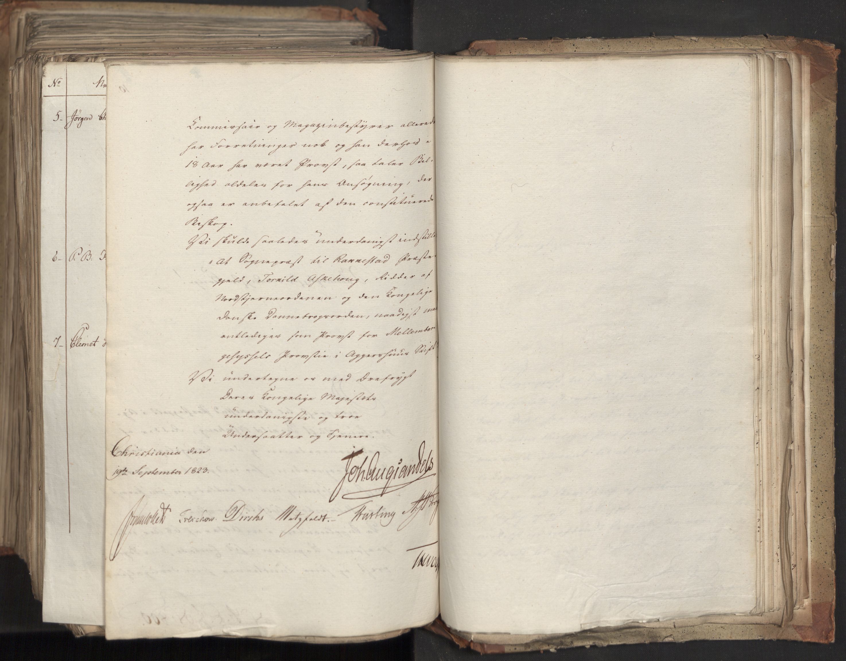 Statsrådsavdelingen i Stockholm, AV/RA-S-1003/D/Da/L0035: Regjeringsinnstillinger nr. 541-840, 1823, p. 714