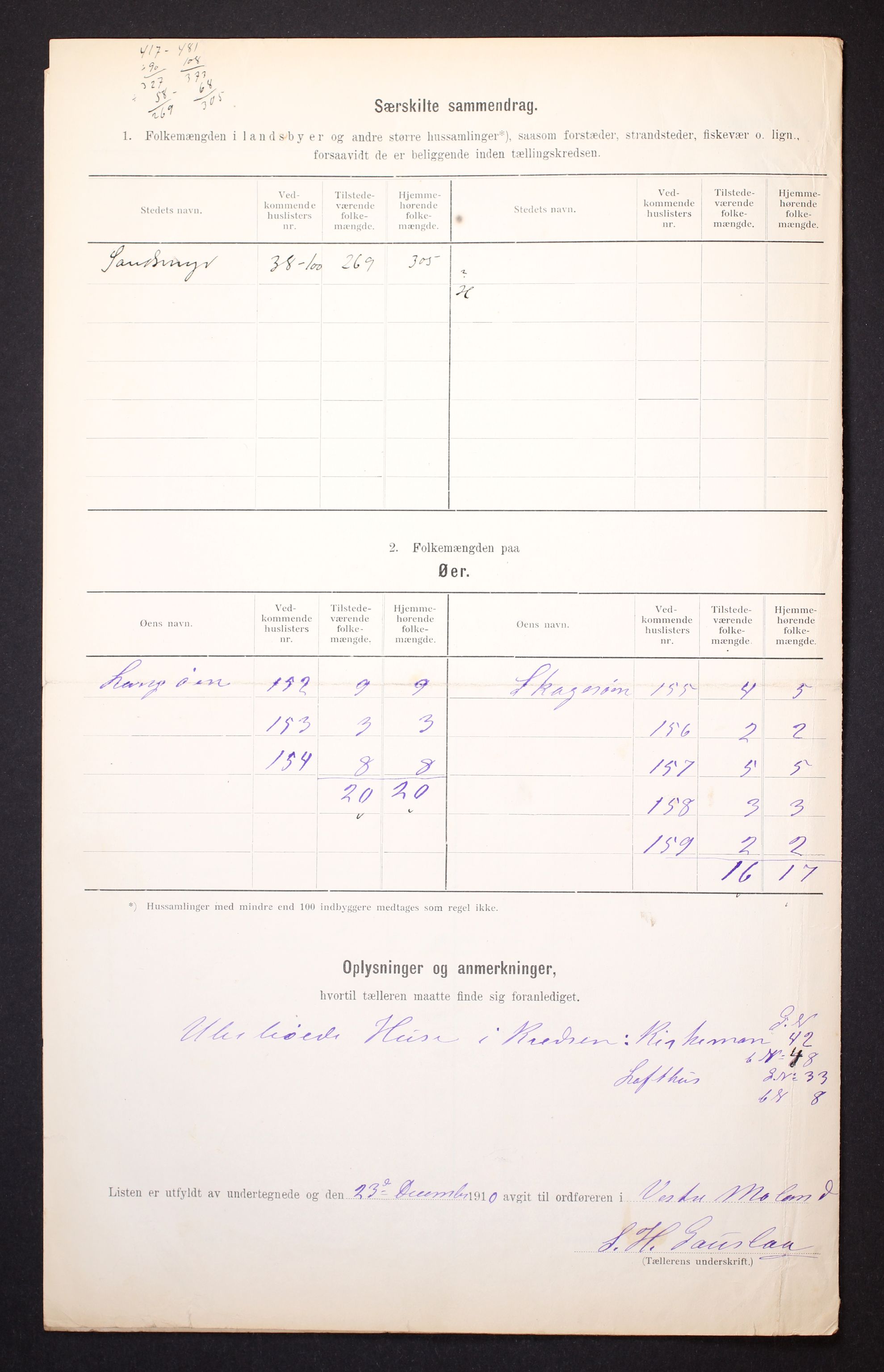 RA, 1910 census for Vestre Moland, 1910, p. 12