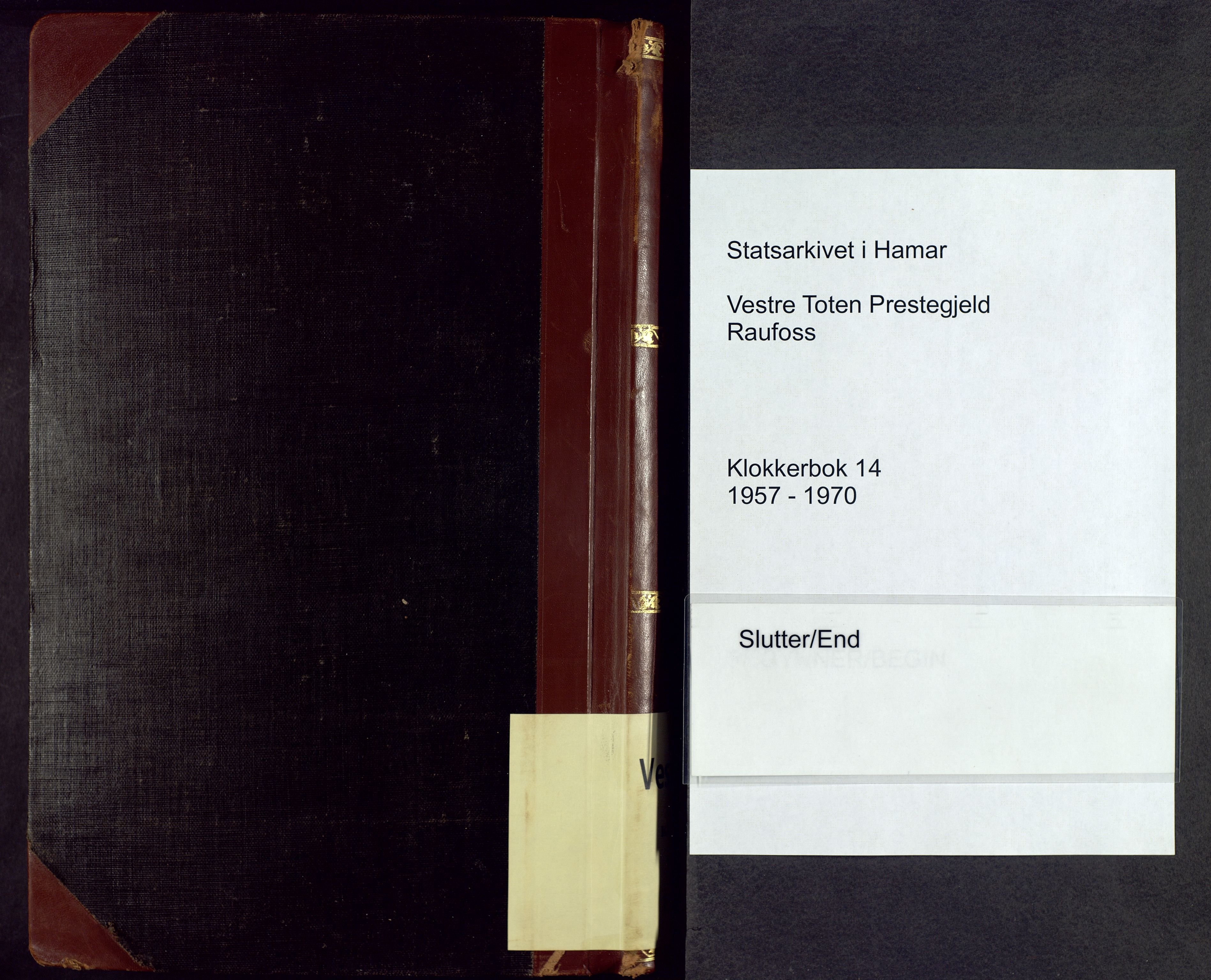 Vestre Toten prestekontor, AV/SAH-PREST-108/H/Ha/Hab/L0014: Parish register (copy) no. 14, 1957-1970