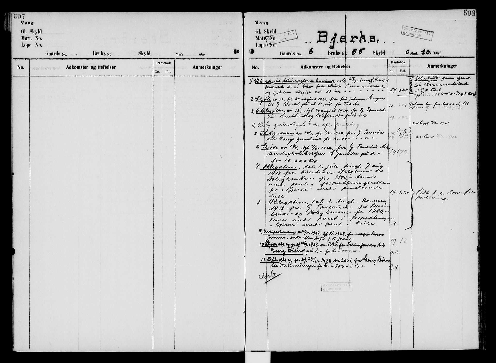 Nord-Hedmark sorenskriveri, SAH/TING-012/H/Ha/Had/Hade/L0005: Mortgage register no. 4.5, 1916-1940, p. 507-508