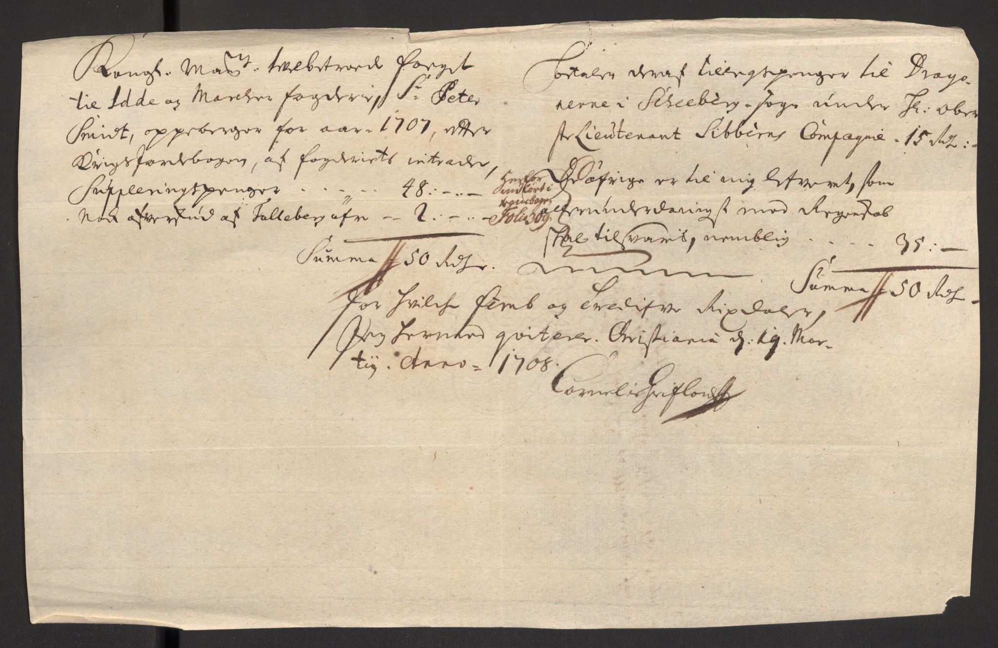Rentekammeret inntil 1814, Reviderte regnskaper, Fogderegnskap, RA/EA-4092/R01/L0018: Fogderegnskap Idd og Marker, 1707-1709, p. 98