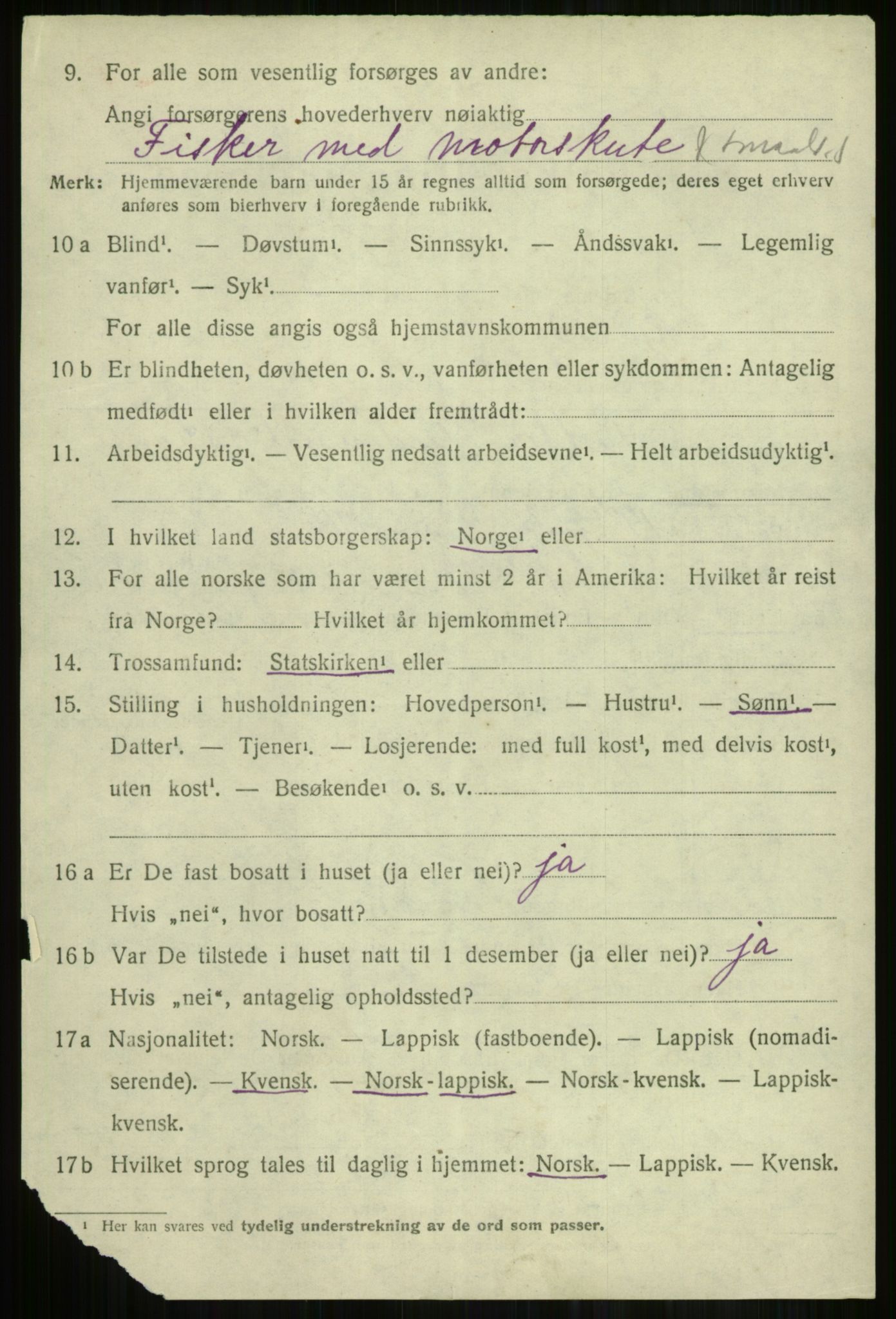 SATØ, 1920 census for Skjervøy, 1920, p. 2102