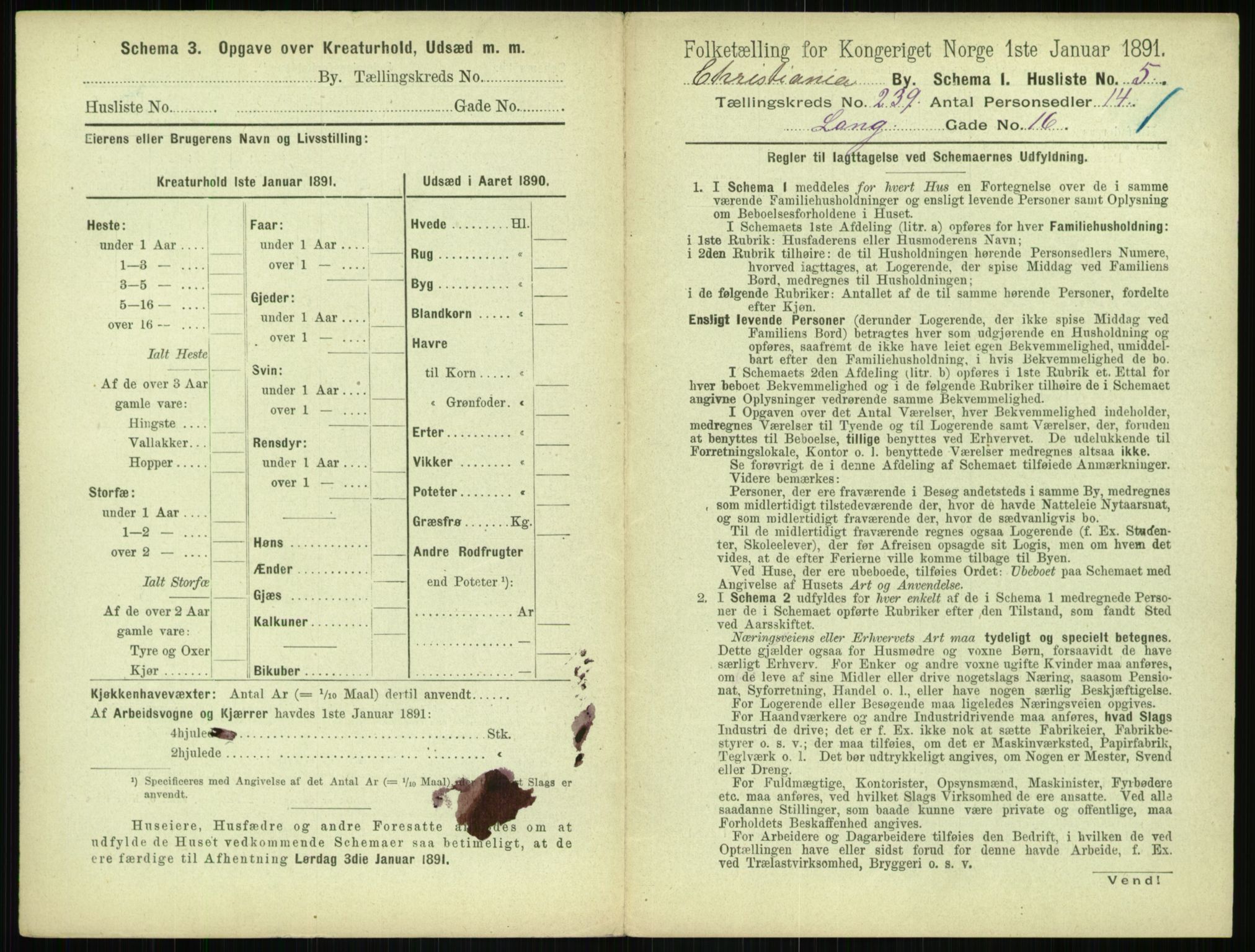 RA, 1891 census for 0301 Kristiania, 1891, p. 145275