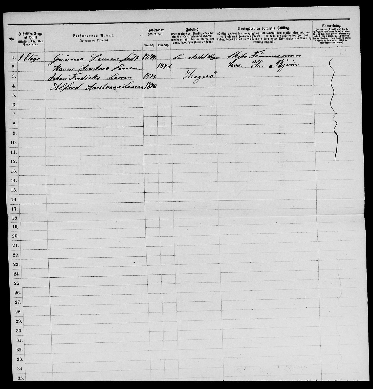 SAKO, 1885 census for 0801 Kragerø, 1885, p. 328