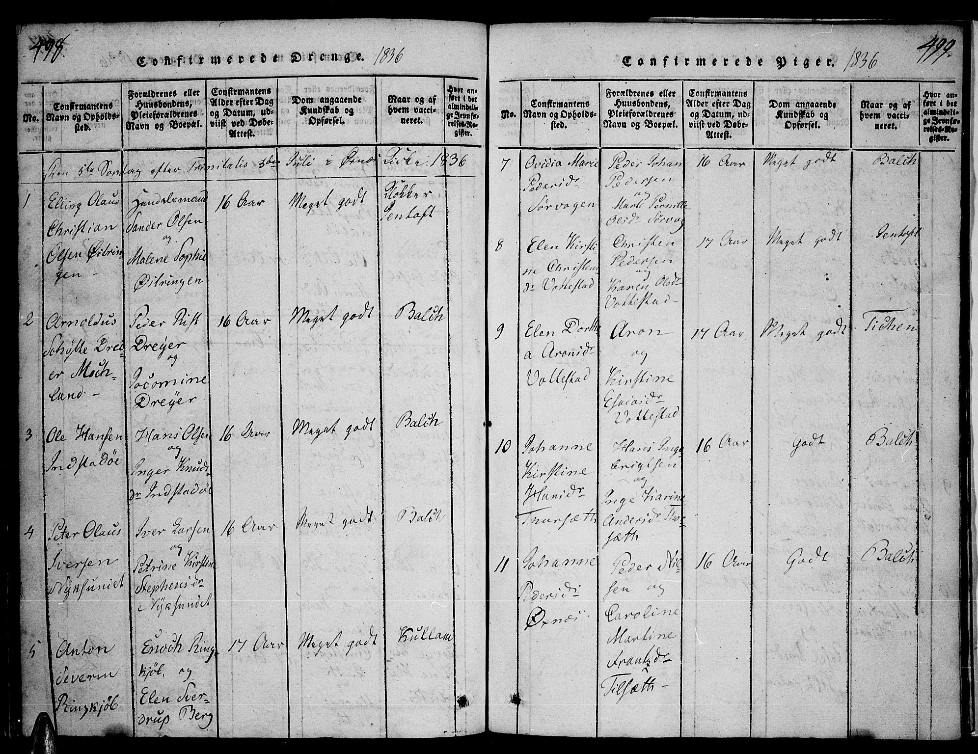 Ministerialprotokoller, klokkerbøker og fødselsregistre - Nordland, AV/SAT-A-1459/893/L1331: Parish register (official) no. 893A04, 1820-1840, p. 498-499