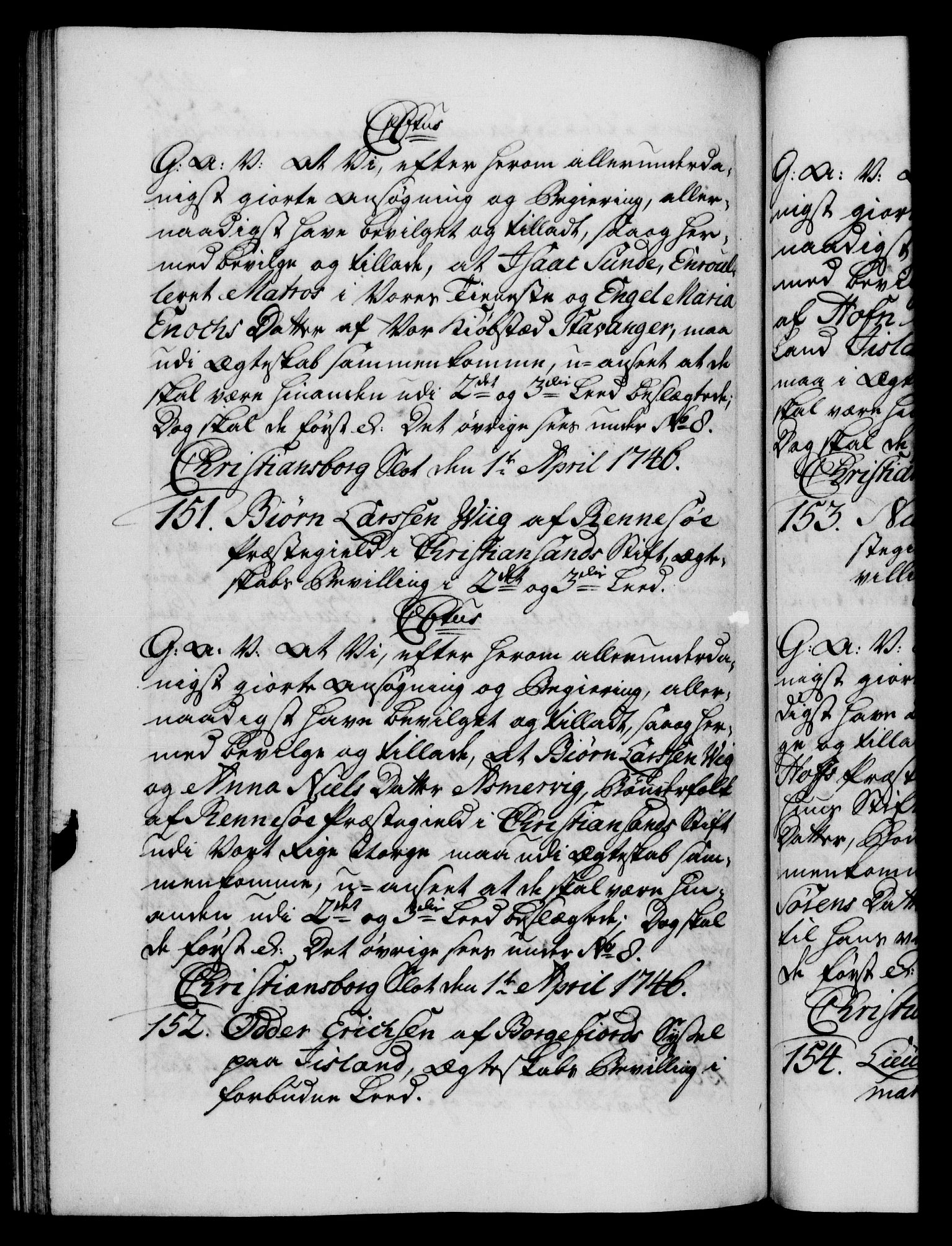 Danske Kanselli 1572-1799, AV/RA-EA-3023/F/Fc/Fca/Fcaa/L0034: Norske registre, 1745-1746, p. 447b